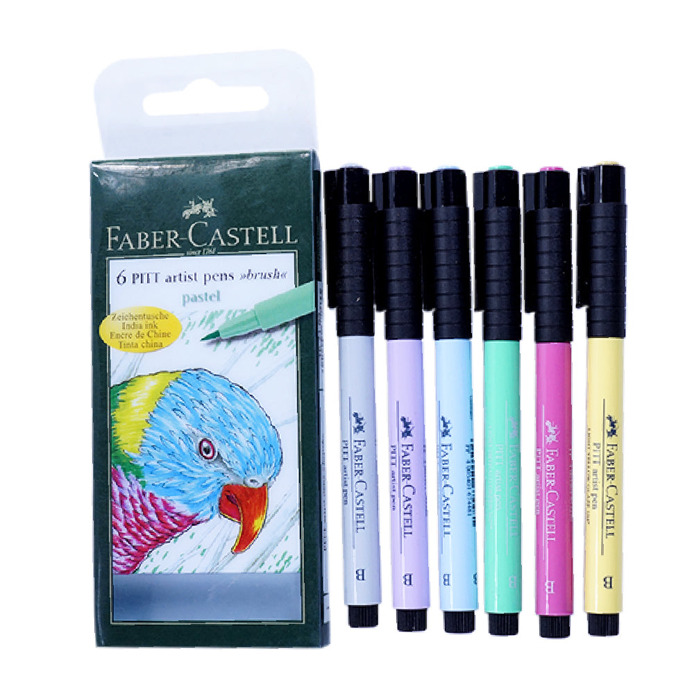 Faber Castell Pitt Artist B Pen Pastel Set Of 6