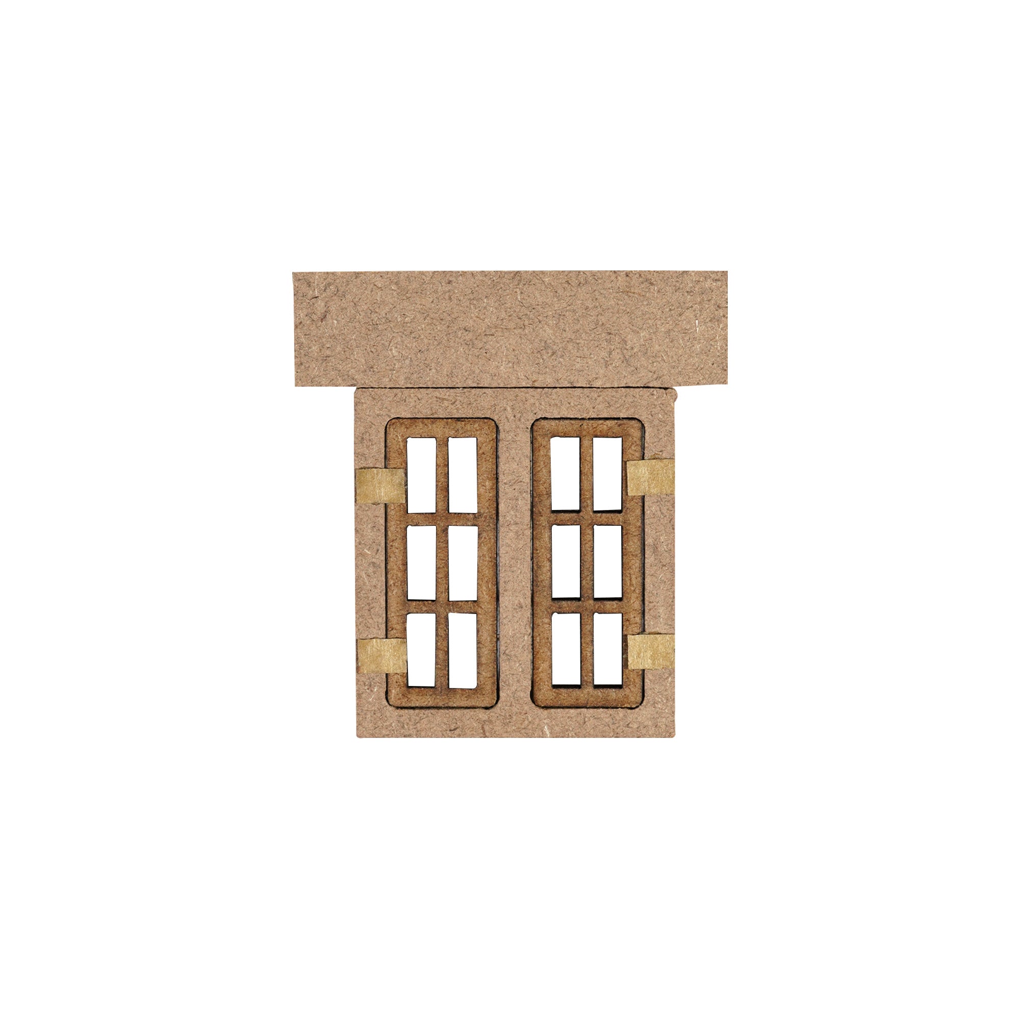 Build A Home 2 Door Window 6 Panel W44.7 X H49 mm 2pc