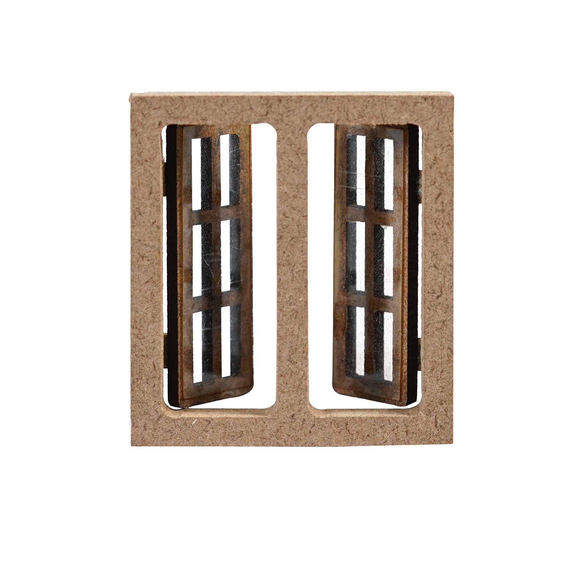 Build A Home 2 Door Window 6 Panel W44.7 X H49 mm 2pc