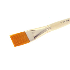 Synthetic Hair Flat Brush Size-12 Gold