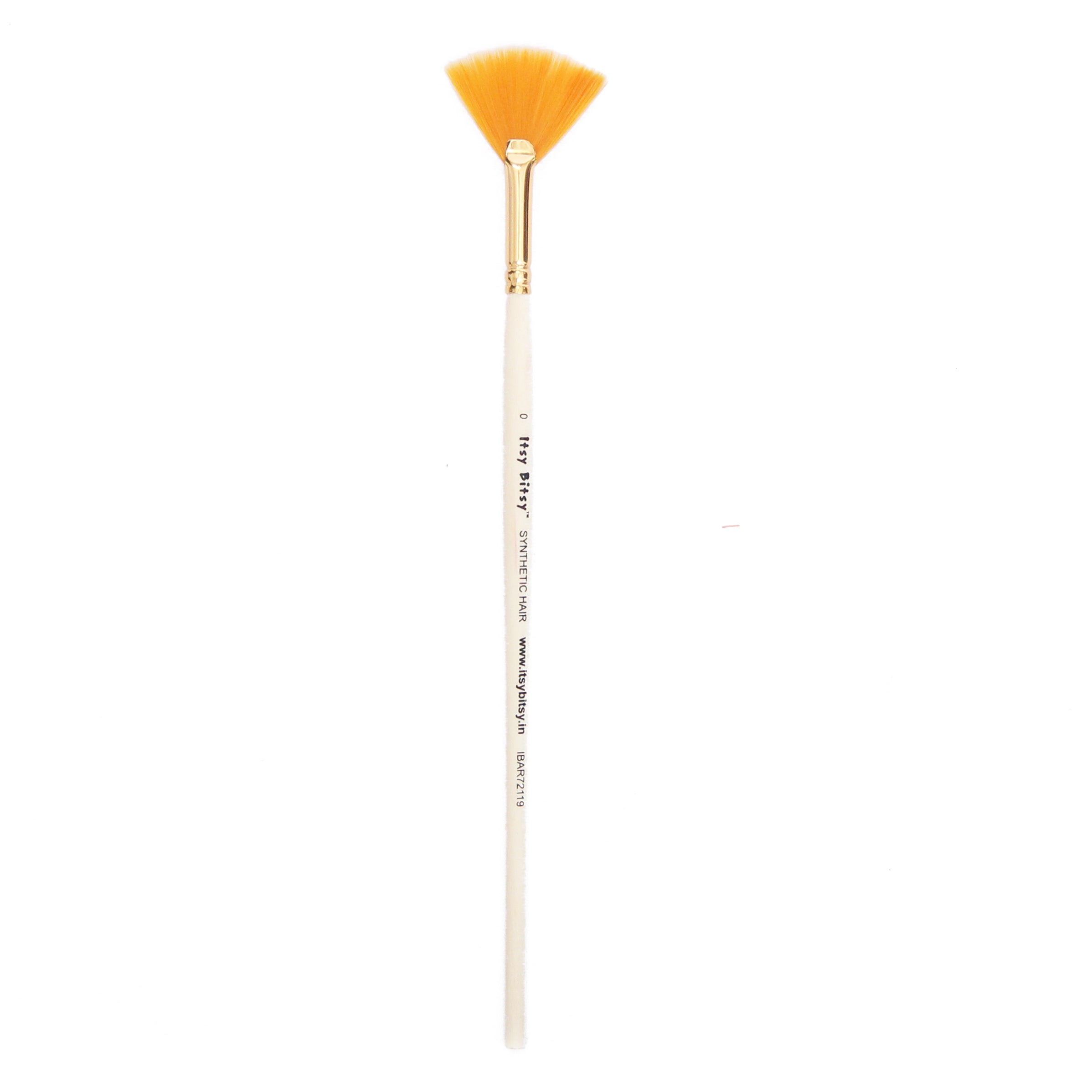 Synthetic Hair Fan Brush Size- 0 Golds