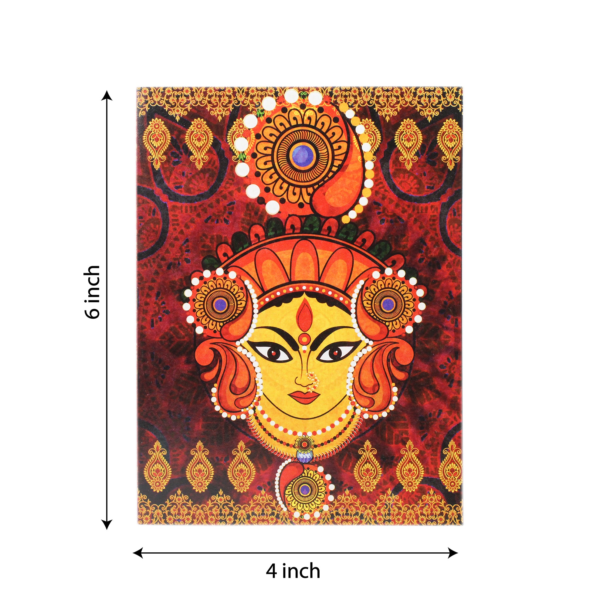 Greeting Card And Envelope Goddess Durga 4`X6` 1Pc Lb