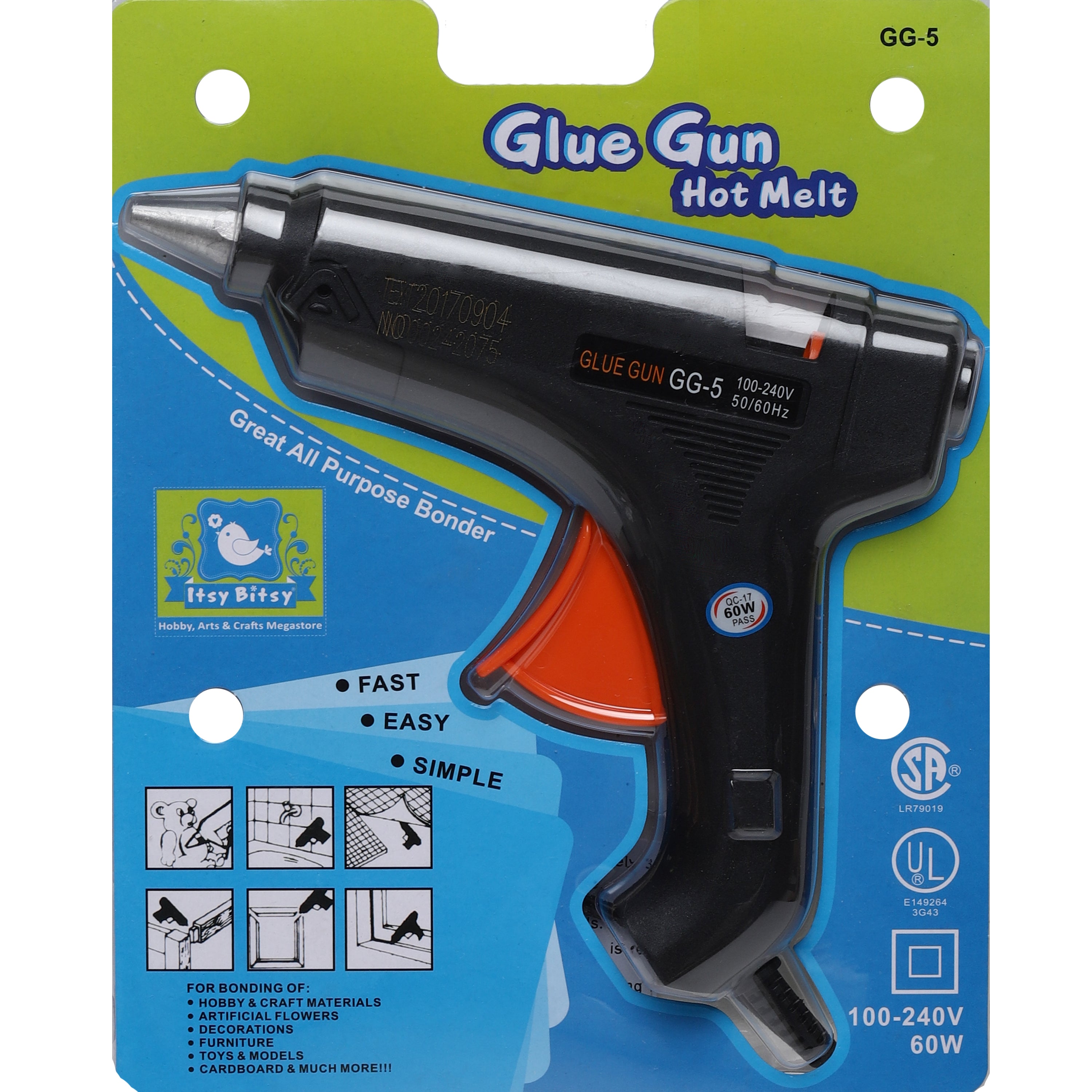 Glue Gun Hot Melt 240V 1Pc