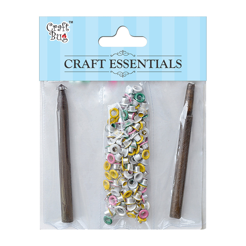Aluminium Eyelets  Assorted 150pc With Punches