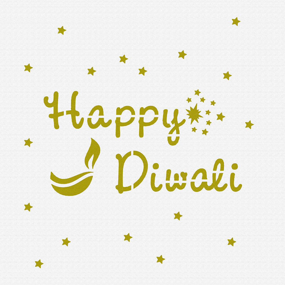 Itsy Bitsy Stencil - Happy Diwali