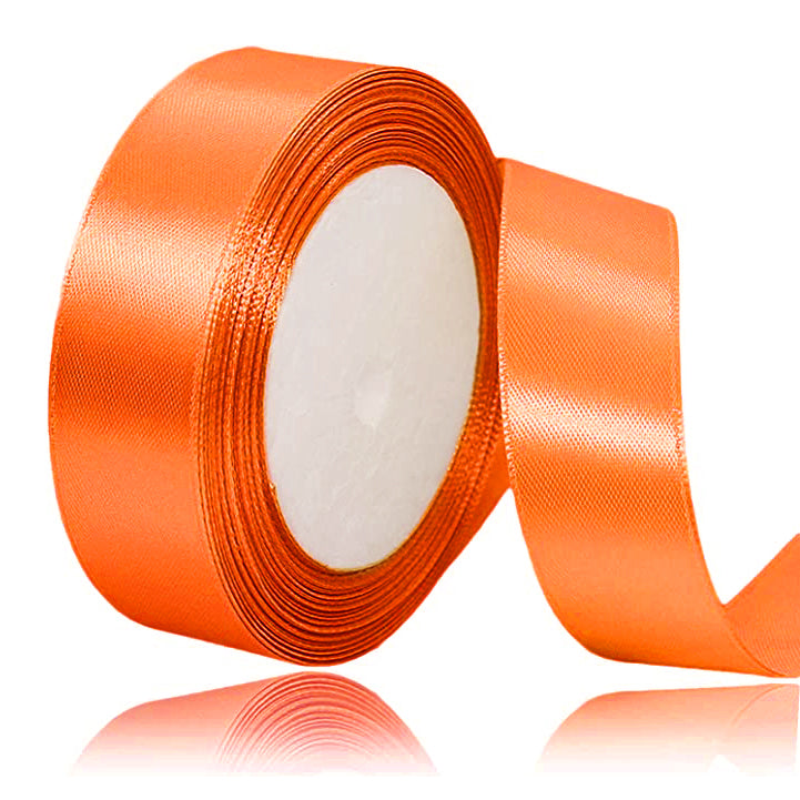 Satin Ribbons 25mm Orange 15mtr