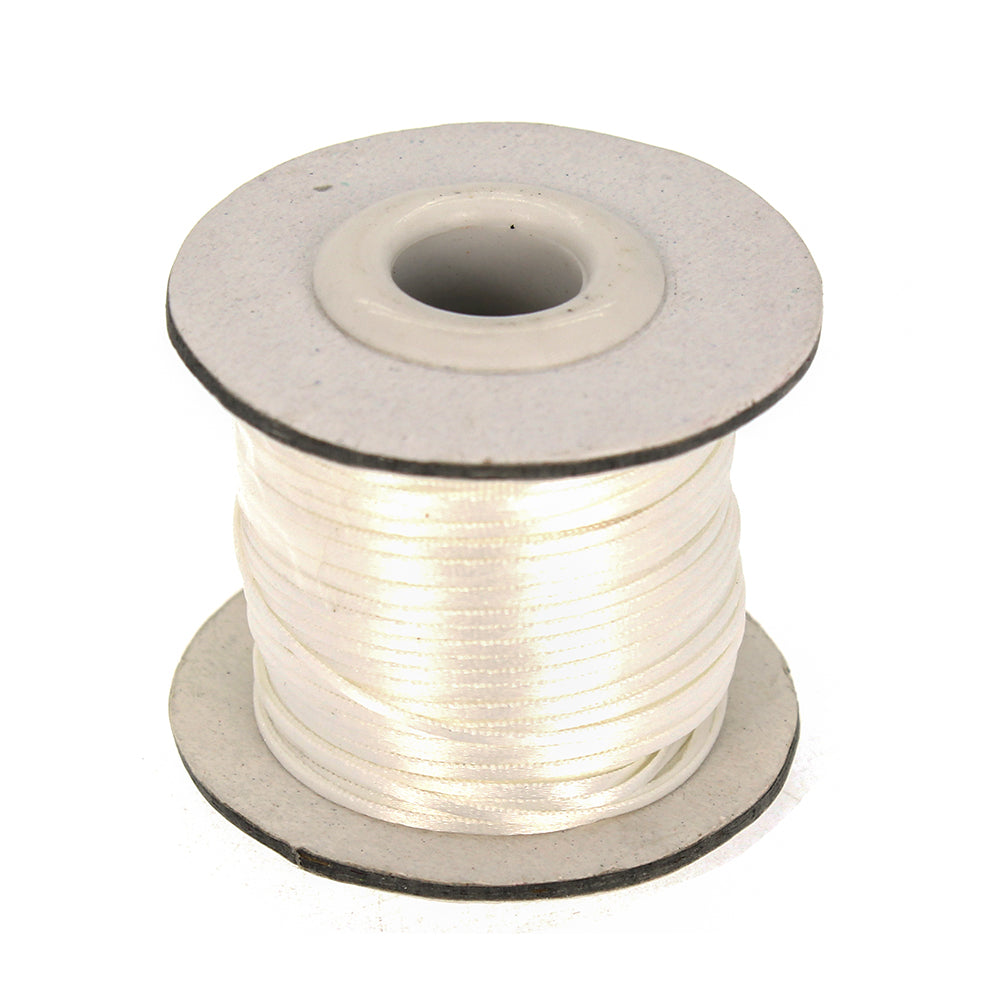 Satin Ribbon Cord White 40mtr 1.5mm 1Roll