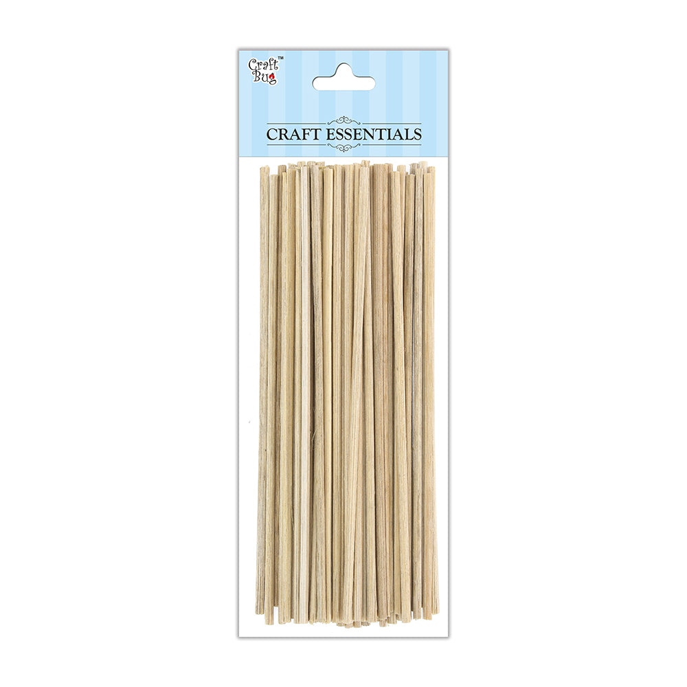 Itsy Bitsy Round Bamboo Sticks - Natural, 3mm, 6 - 50gm