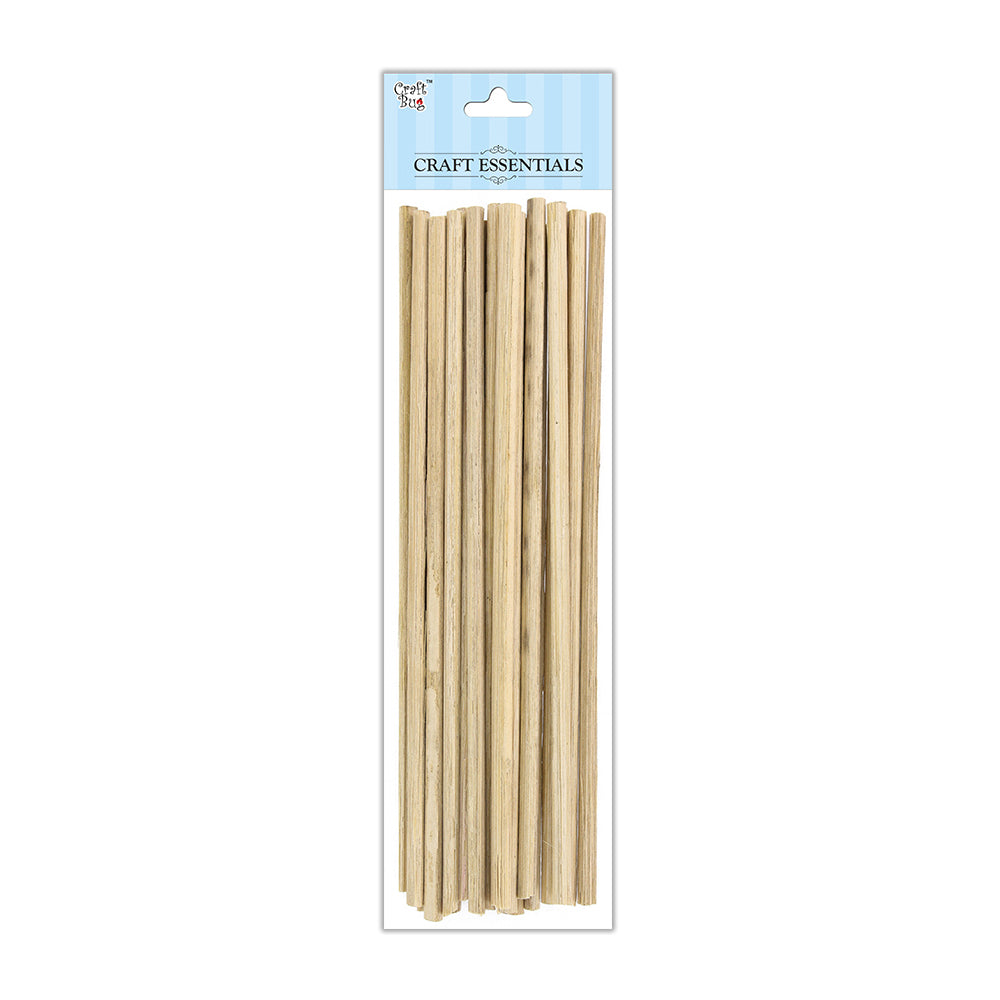 Itsy Bitsy Round Bamboo Sticks - Natural, 5mm, 12 - 50gm