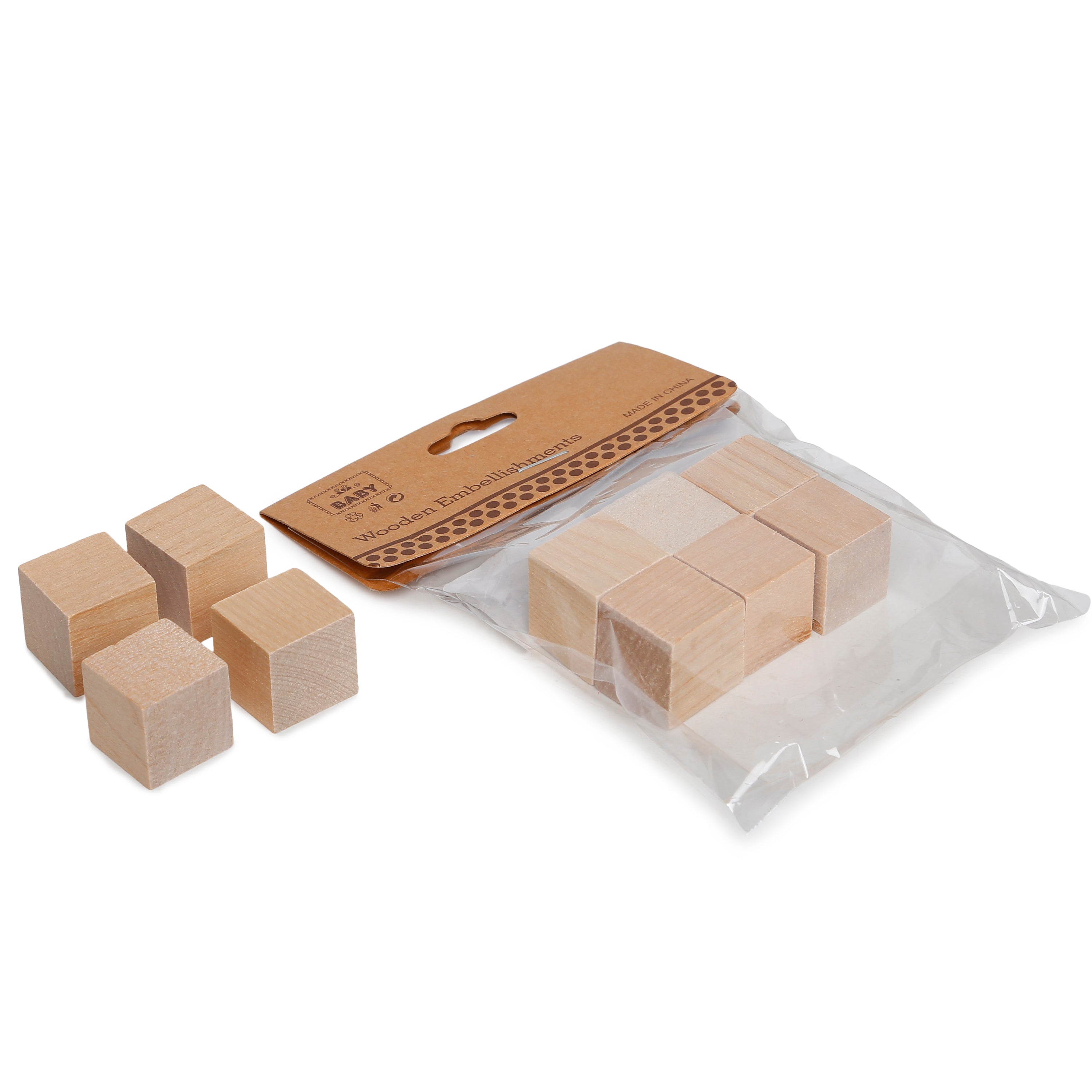 Wooden Blocks - 2cm X 2cm, 10Pc
