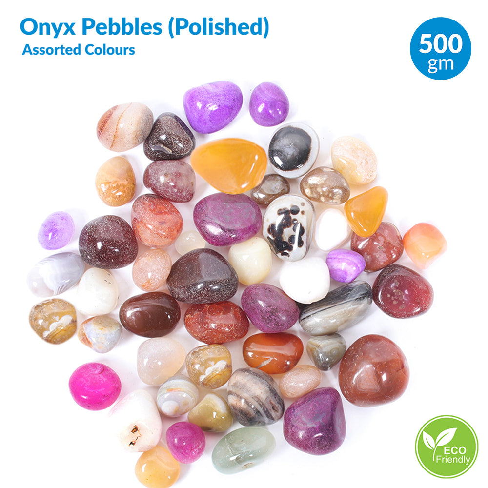 Onyx Pebble (Polished) Assorted Colours 500grm