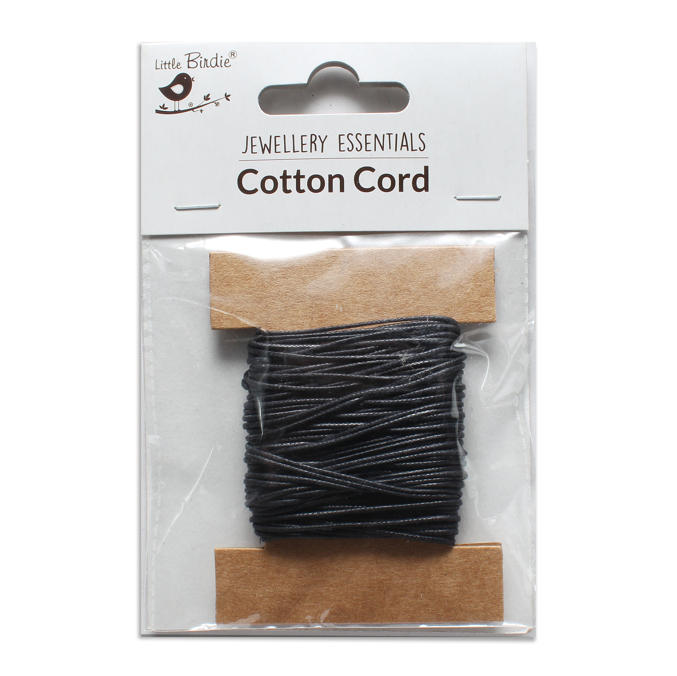 Cotton Cord 0.5Mm Black 10Mtr Ib
