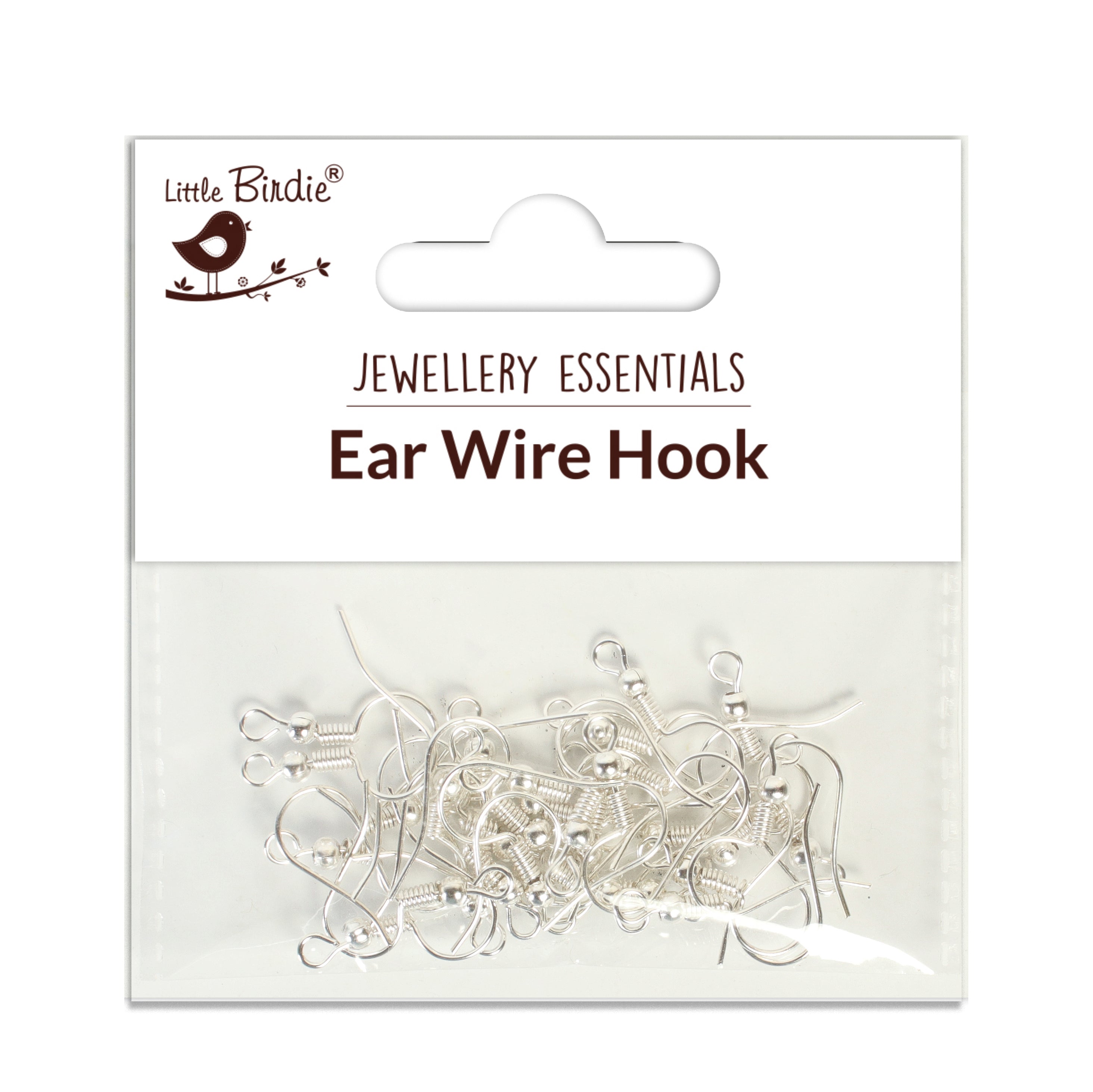 Findings Ear Wire Hook Silver 30Pc Ib