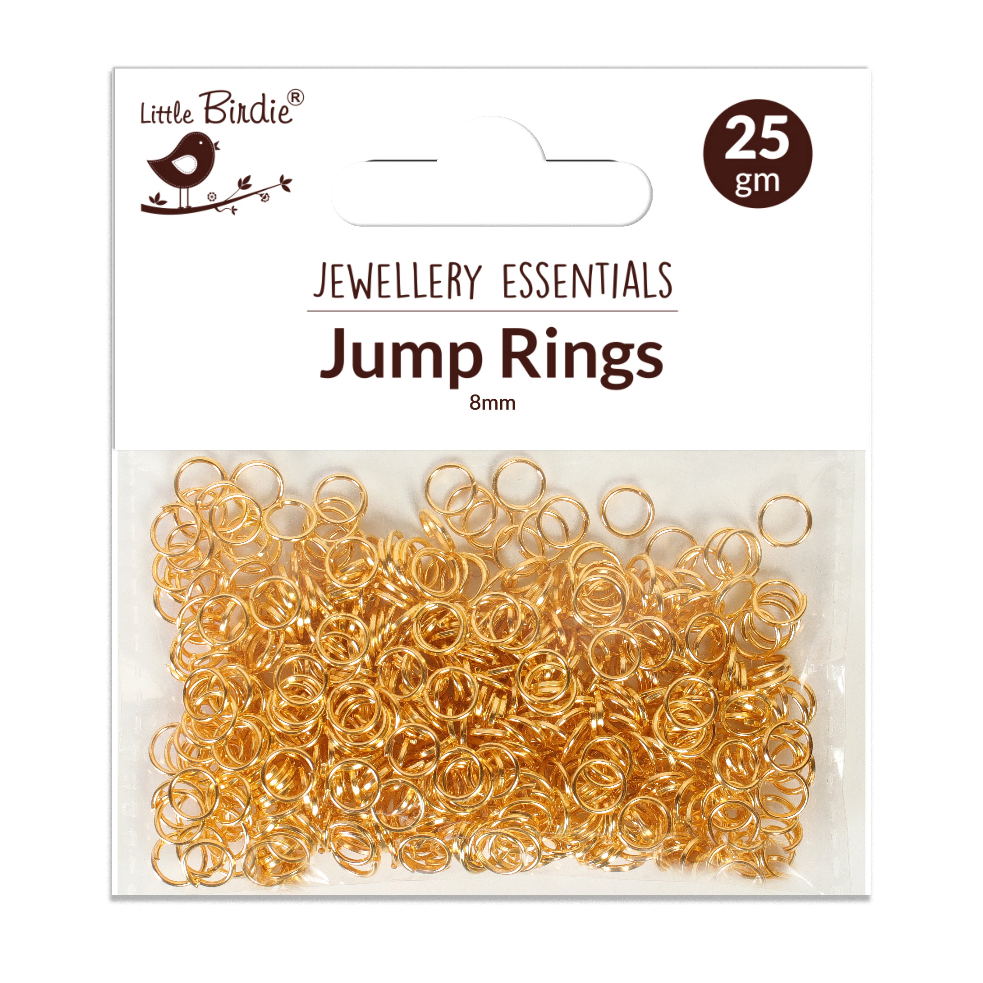 Findings Jump Ring Open 8Mm Gold 25Grm Pbhc Ib