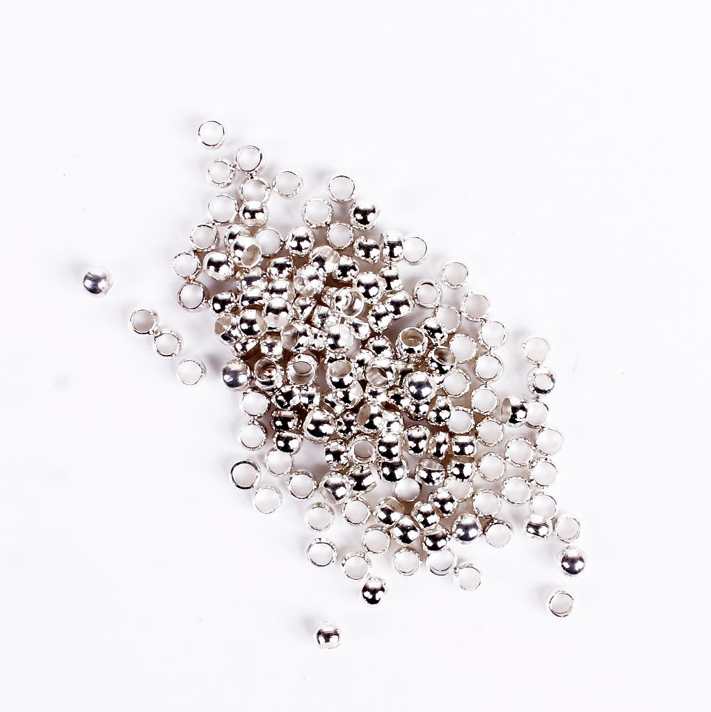 Findings Crimp Beads 3Mm Silver 5Grm Pbhc Ib