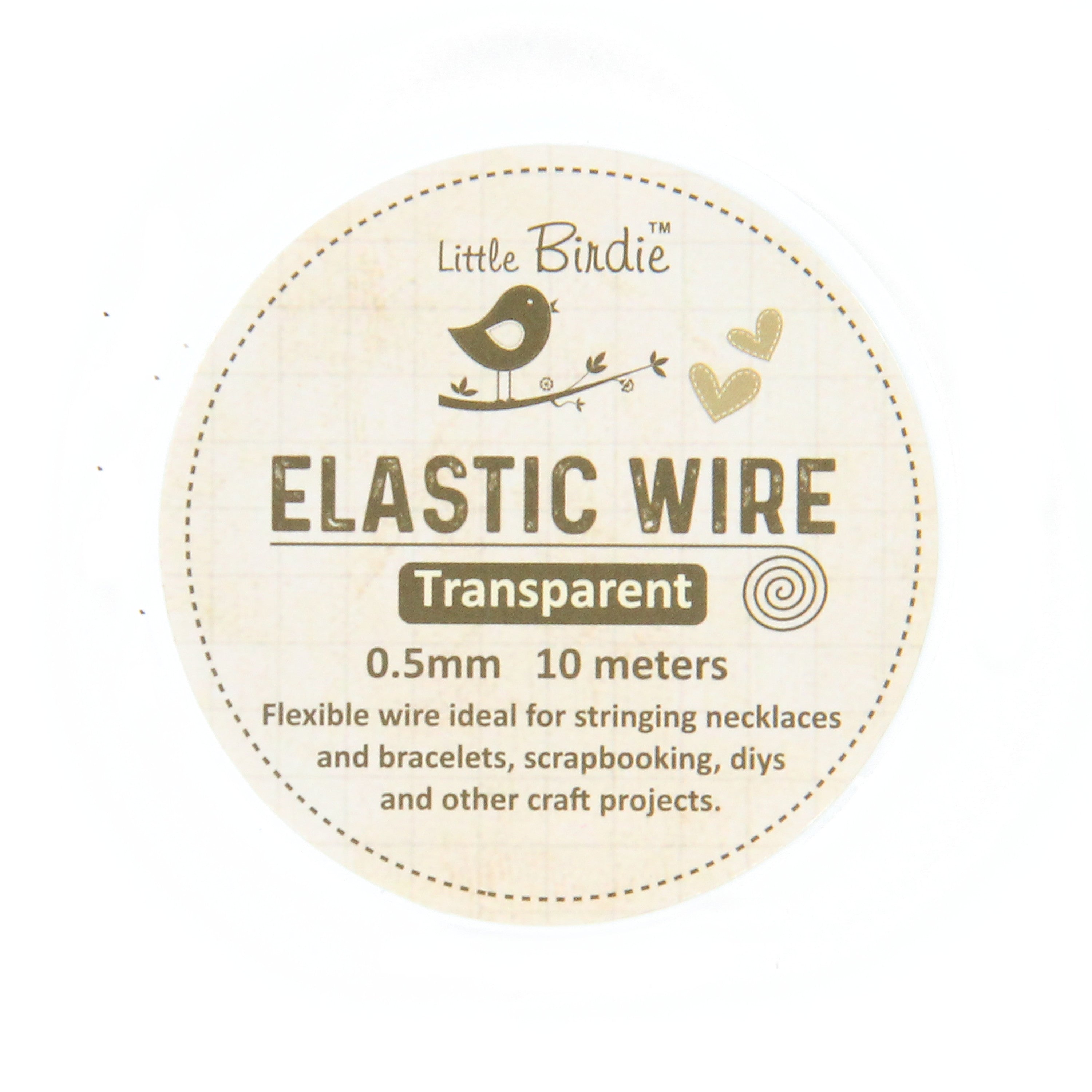 Elastic Wire 0.5Mm Transferant 10Mtrs 1Pc Roll Ib