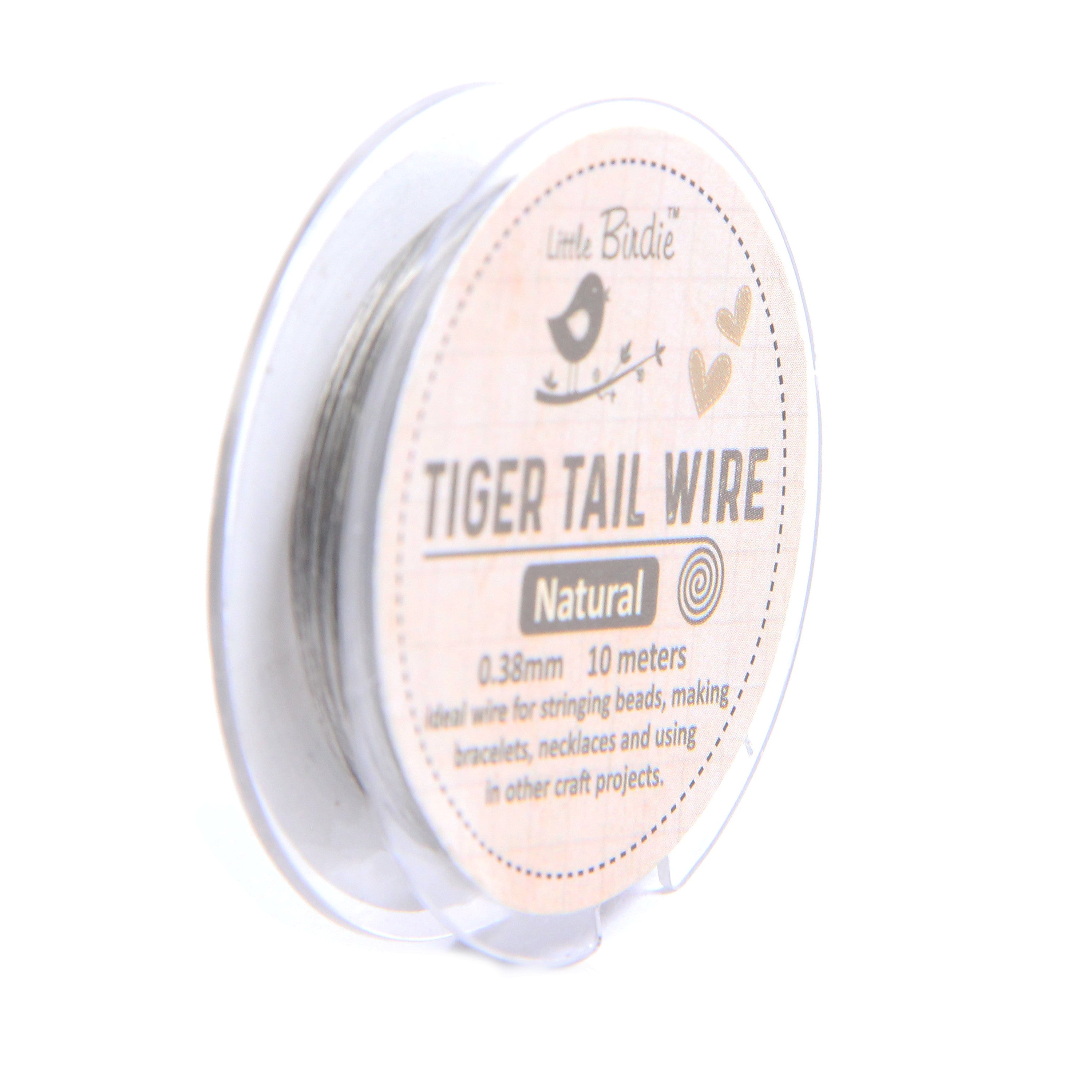Tiger Tail Wire 0.38 Mm Natural 10Mtrs 1Pc Roll Ib