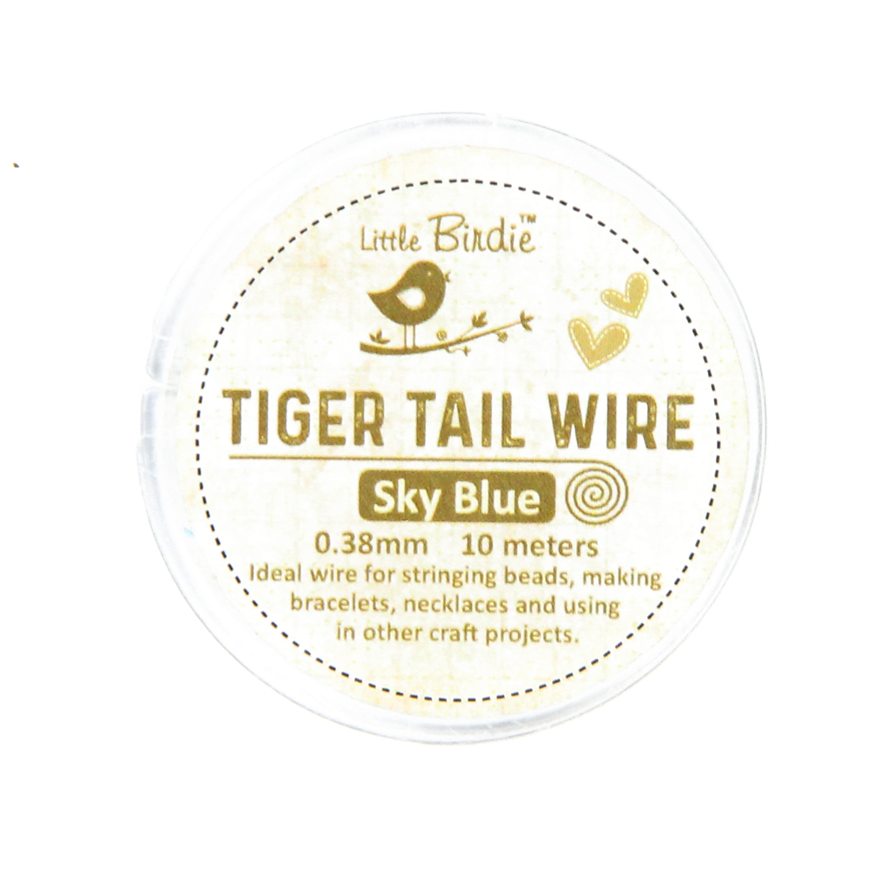 Tiger Tail Wire 0.38 Mm Sky Blue 10Mtrs 1Pc Roll Ib
