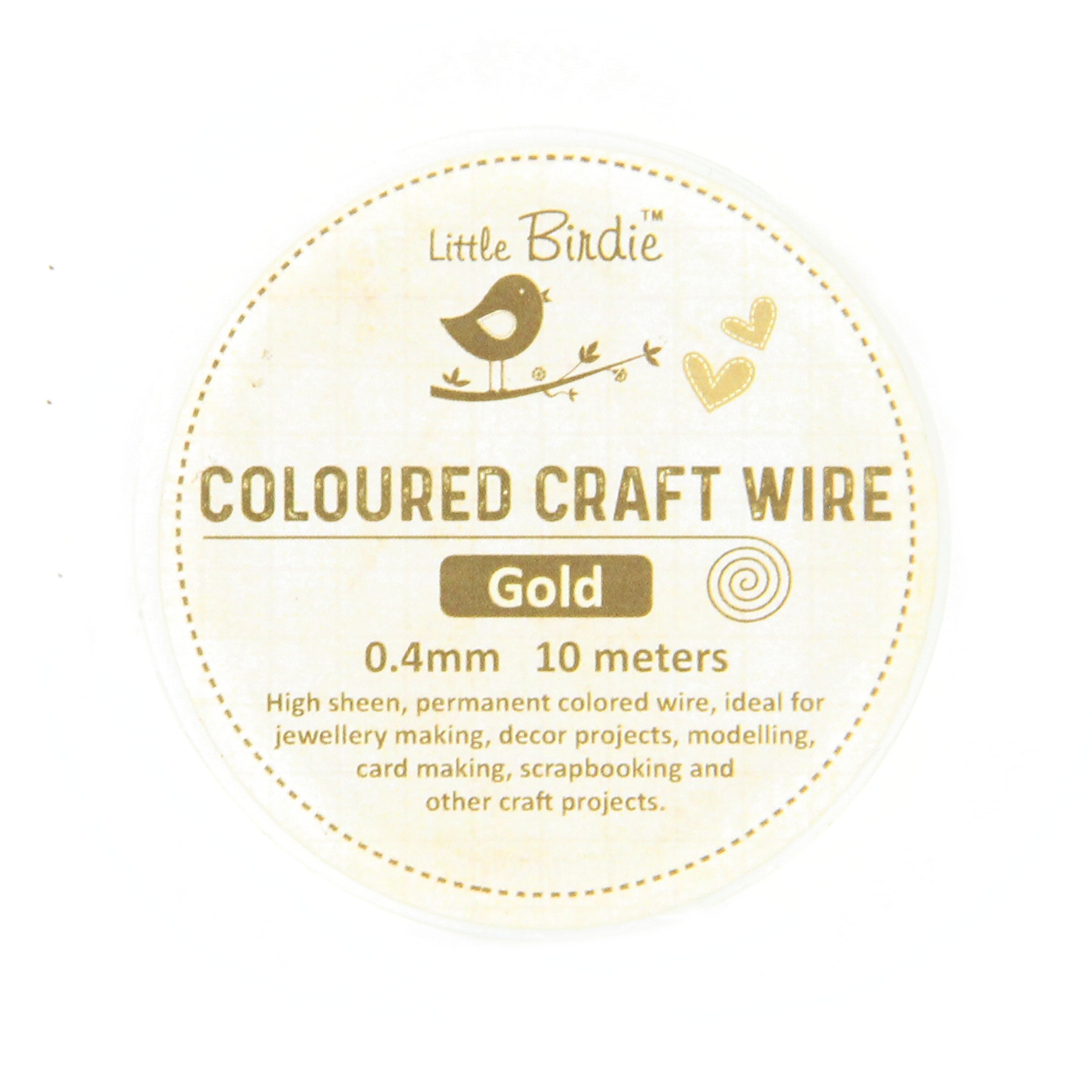 Colored Craft Wire 0.4 Mm Gold 10Mtrs 1Pc Roll Ib