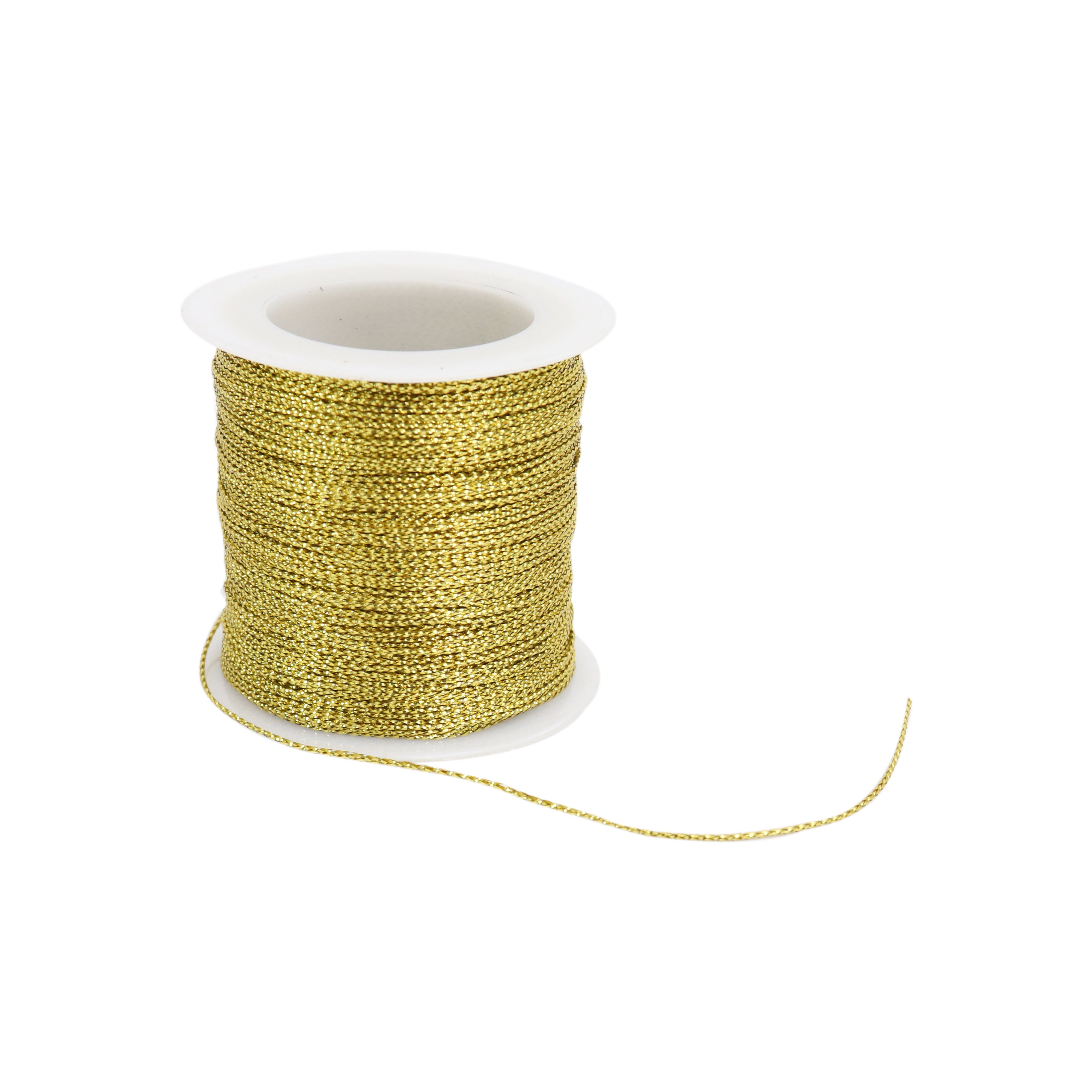 Stringing Zari Thread Gold Shine 100Mtrs 1Roll Ib