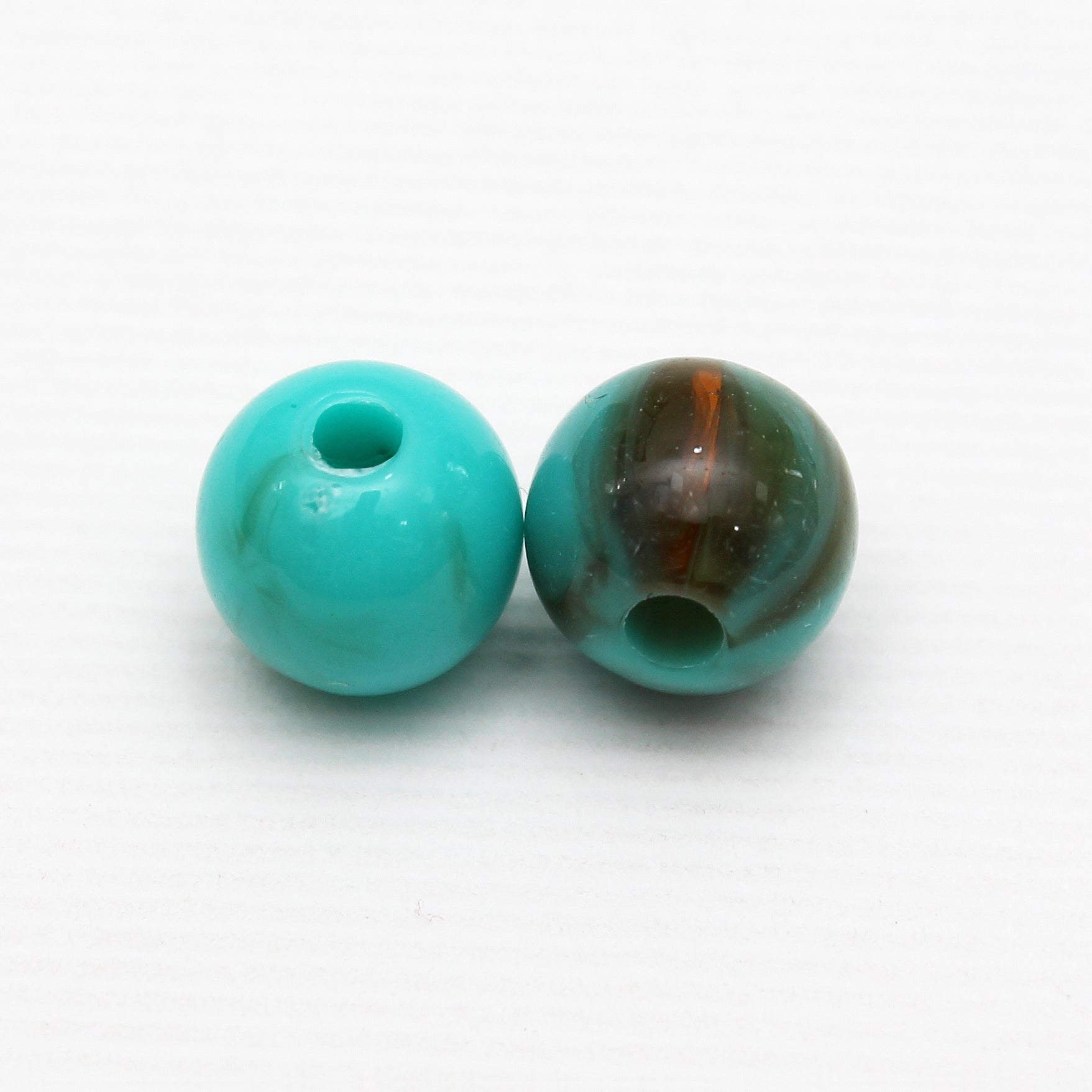 Beads Turquoise Marbled Round Stone 7Mm X 7Mm 30G Pb Ib