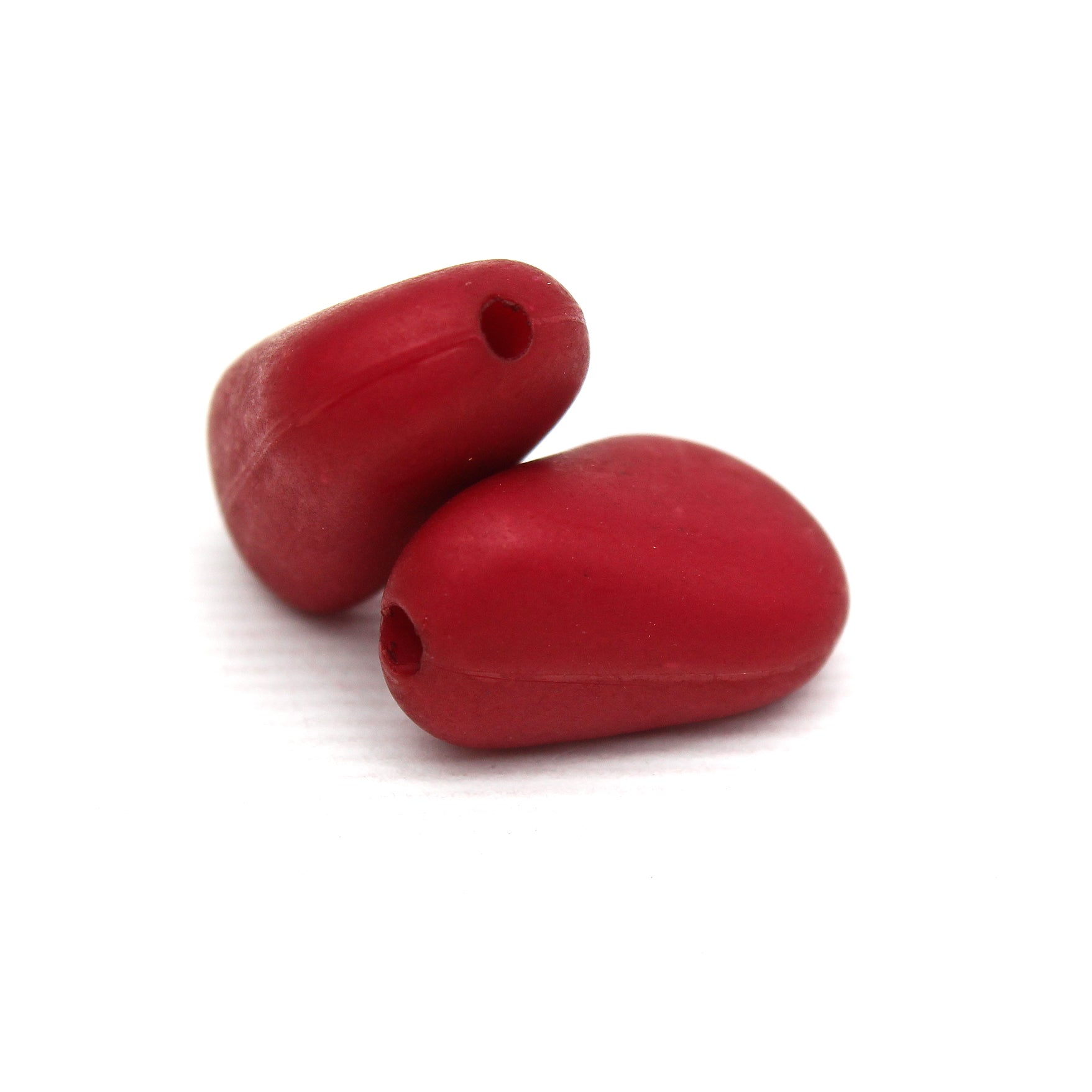 Beads Ruby Red Pear Shaped 15Mm X 10Mm 30G Pb Ib