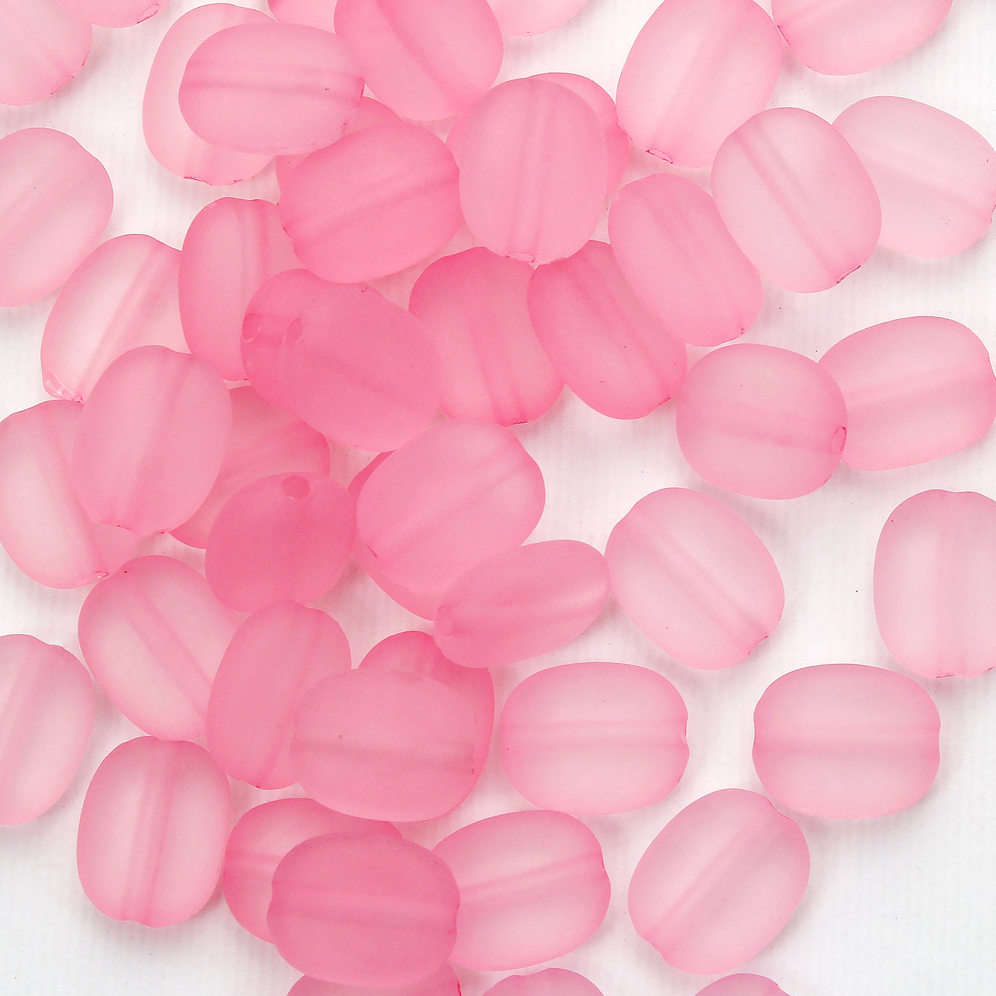 Beads Pearly Rose Oval 13Mm X 10Mm 30G Pb Ib