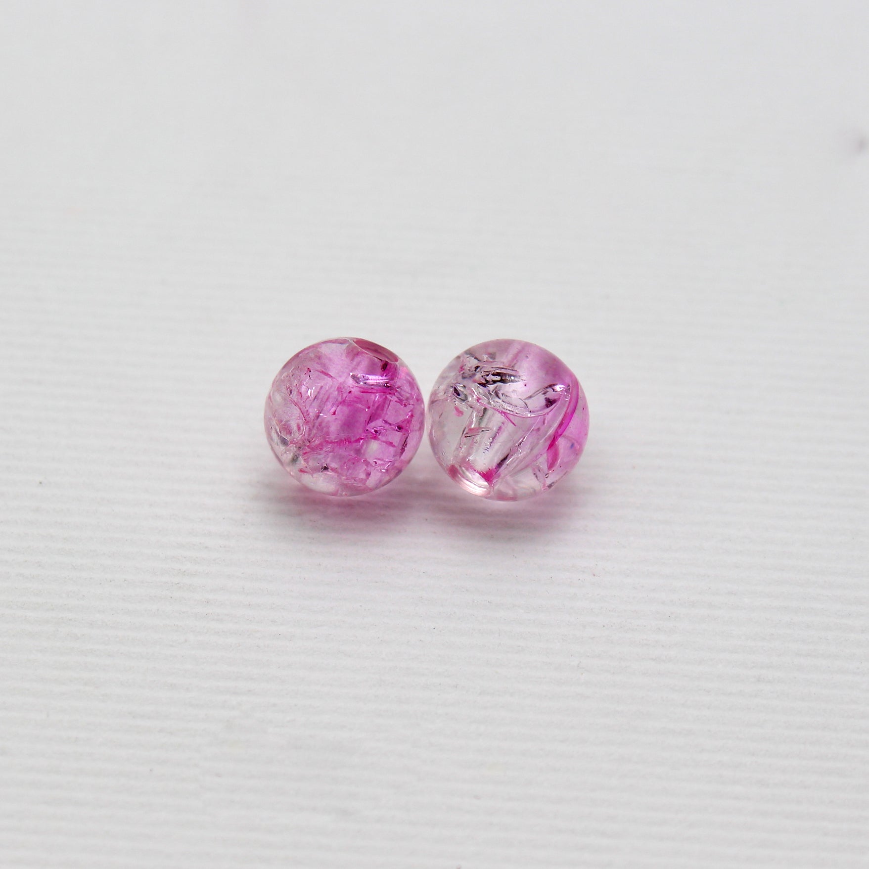 Beads Glassy Pink Round 7Mm X 7Mm 30G Pb Ib