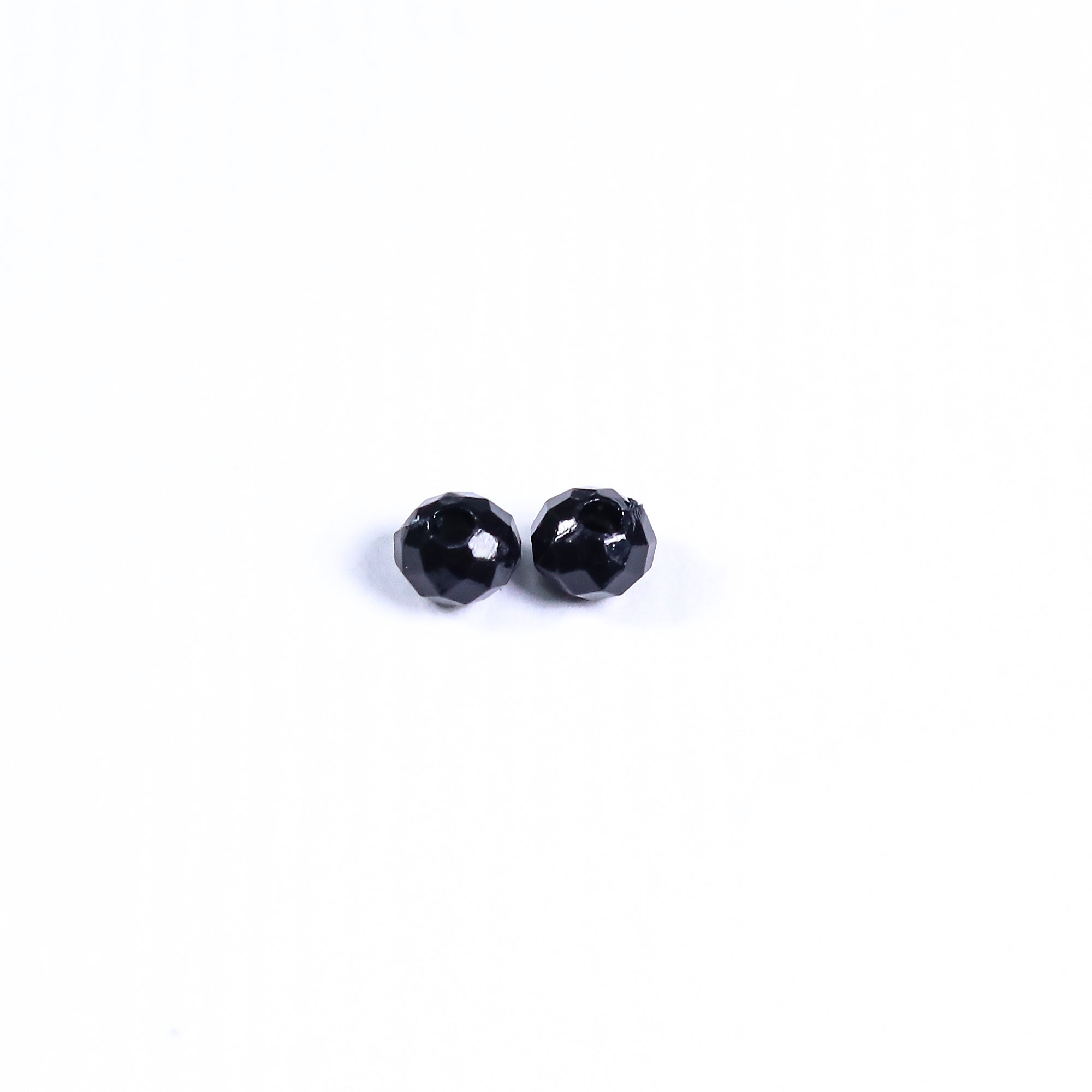 Beads Glossy Black Faceted Seed 4Mm X 3Mm 30G Pb Ib