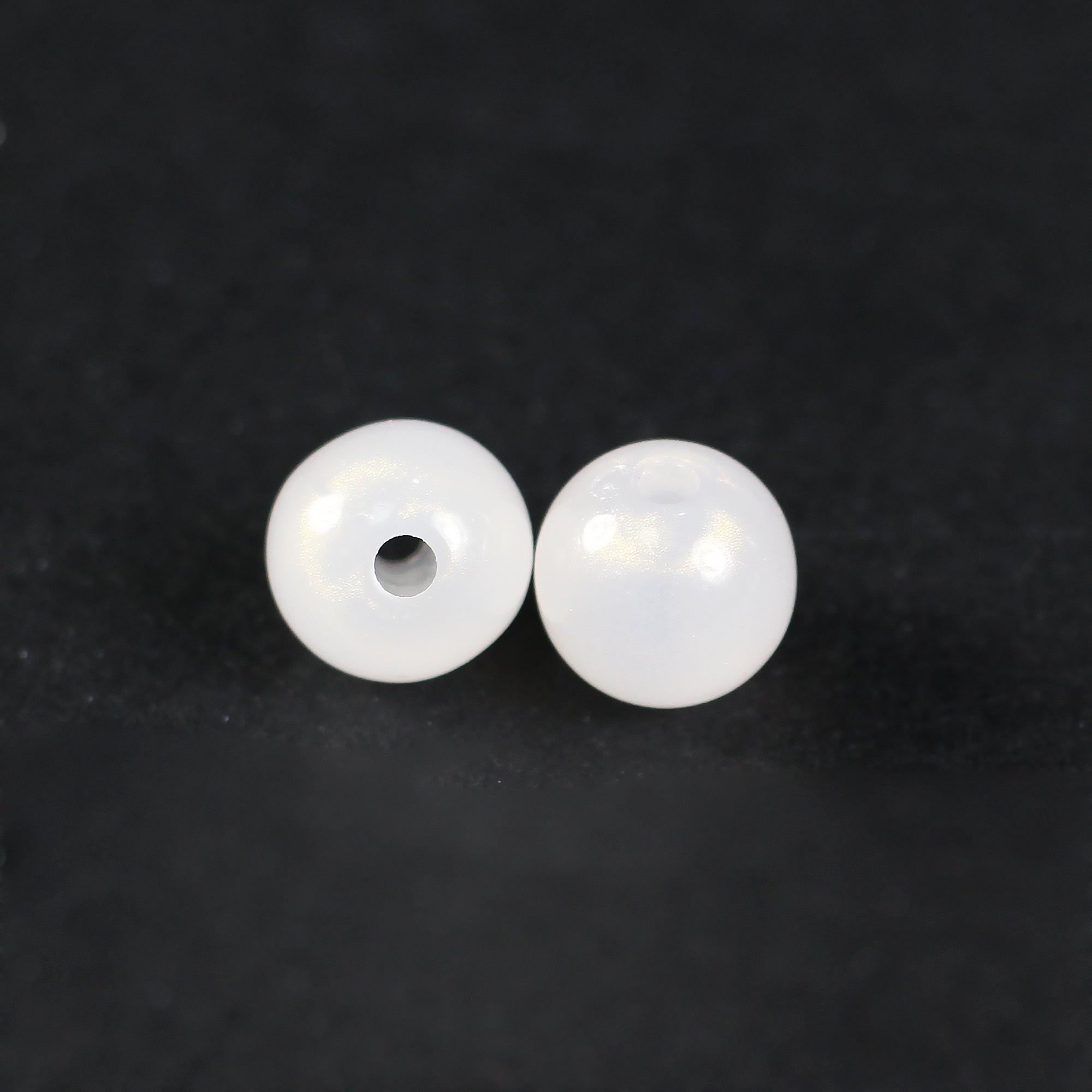Beads Pearly White Round 9Mm X 9Mm 30G Pb Ib