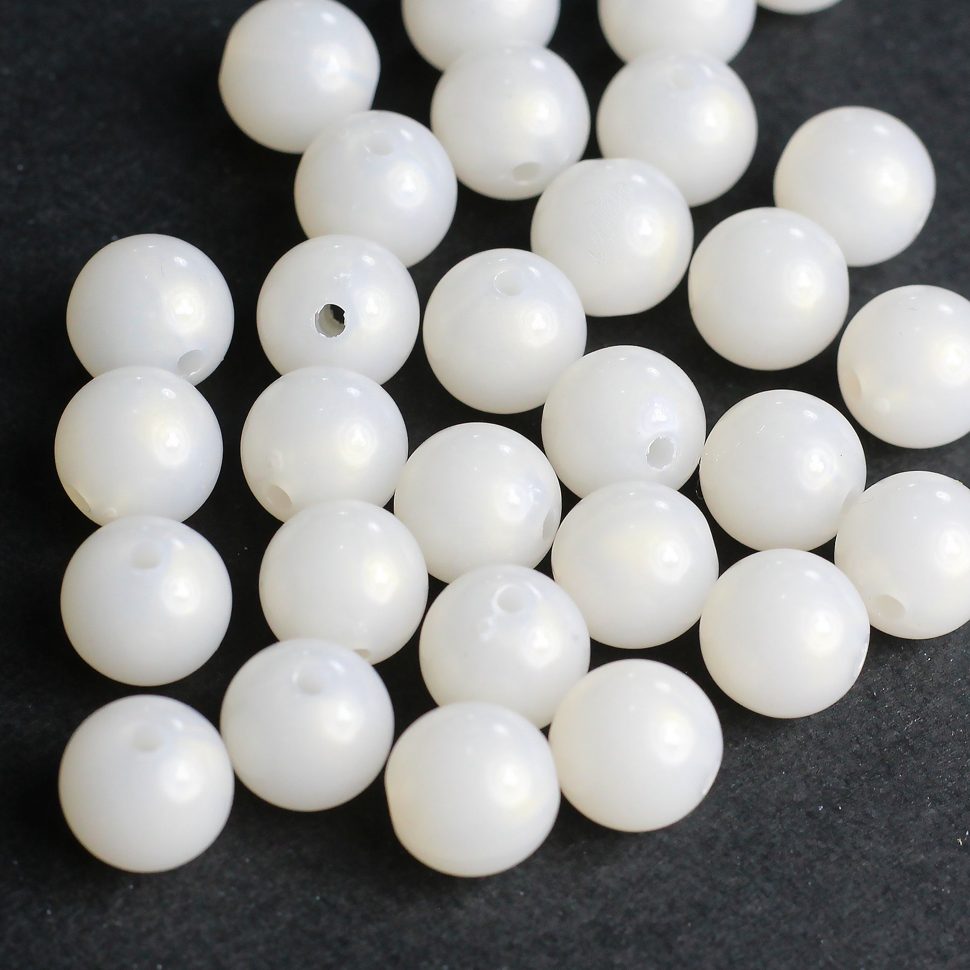 Beads Ivory White Round 5Mm X 5Mm 30G Pb Ib