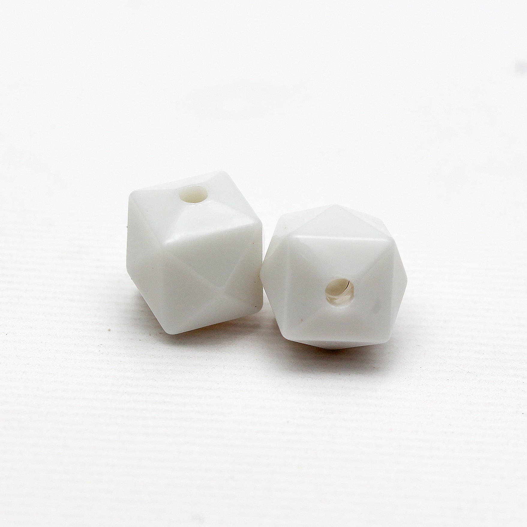 Beads Bright White Faceted Cube 9Mm X 9Mm 30G Pb Ib