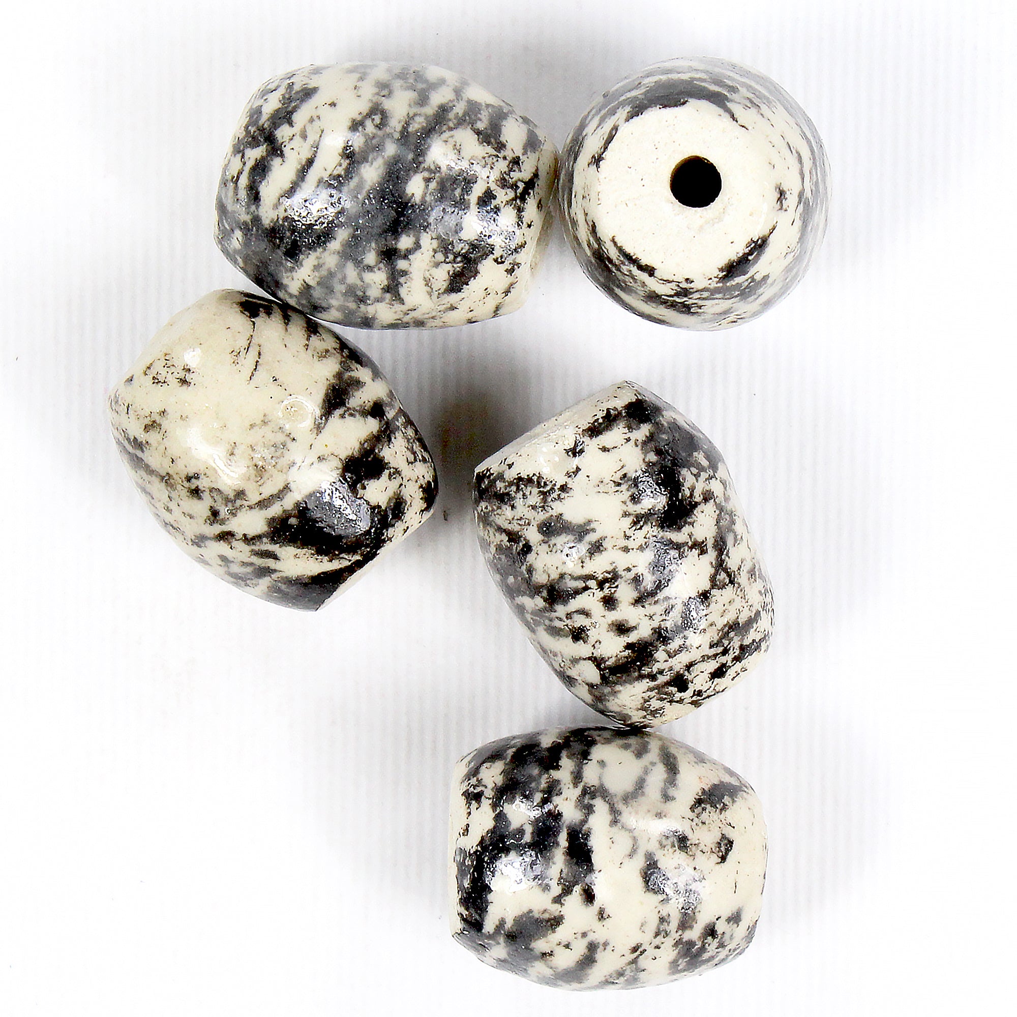 Beads Charcoal Speckled Oval 20Mm X 17Mm 30G Pb Ib