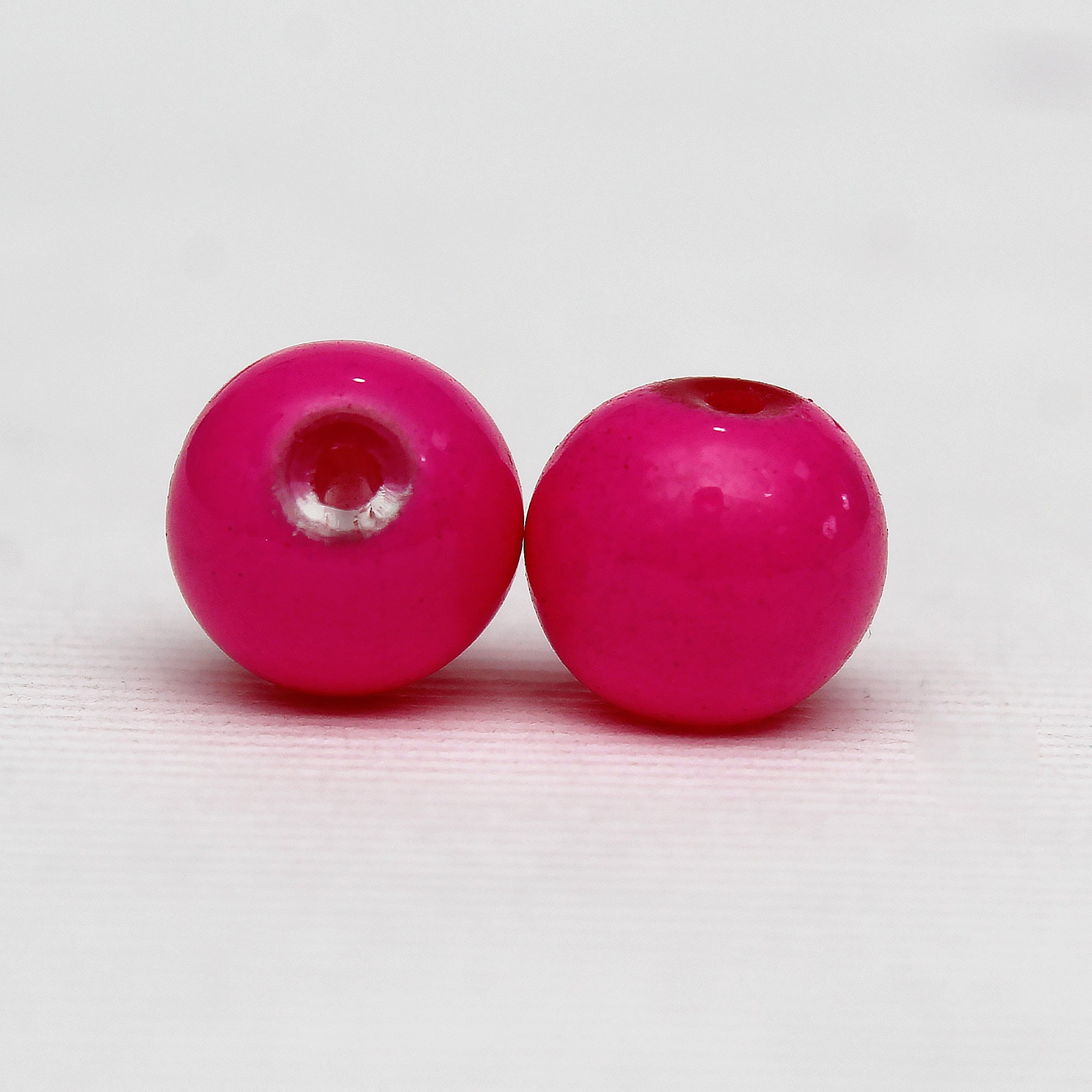 Beads Hot Pink Round 9Mm X 7Mm 30G Pb Ib