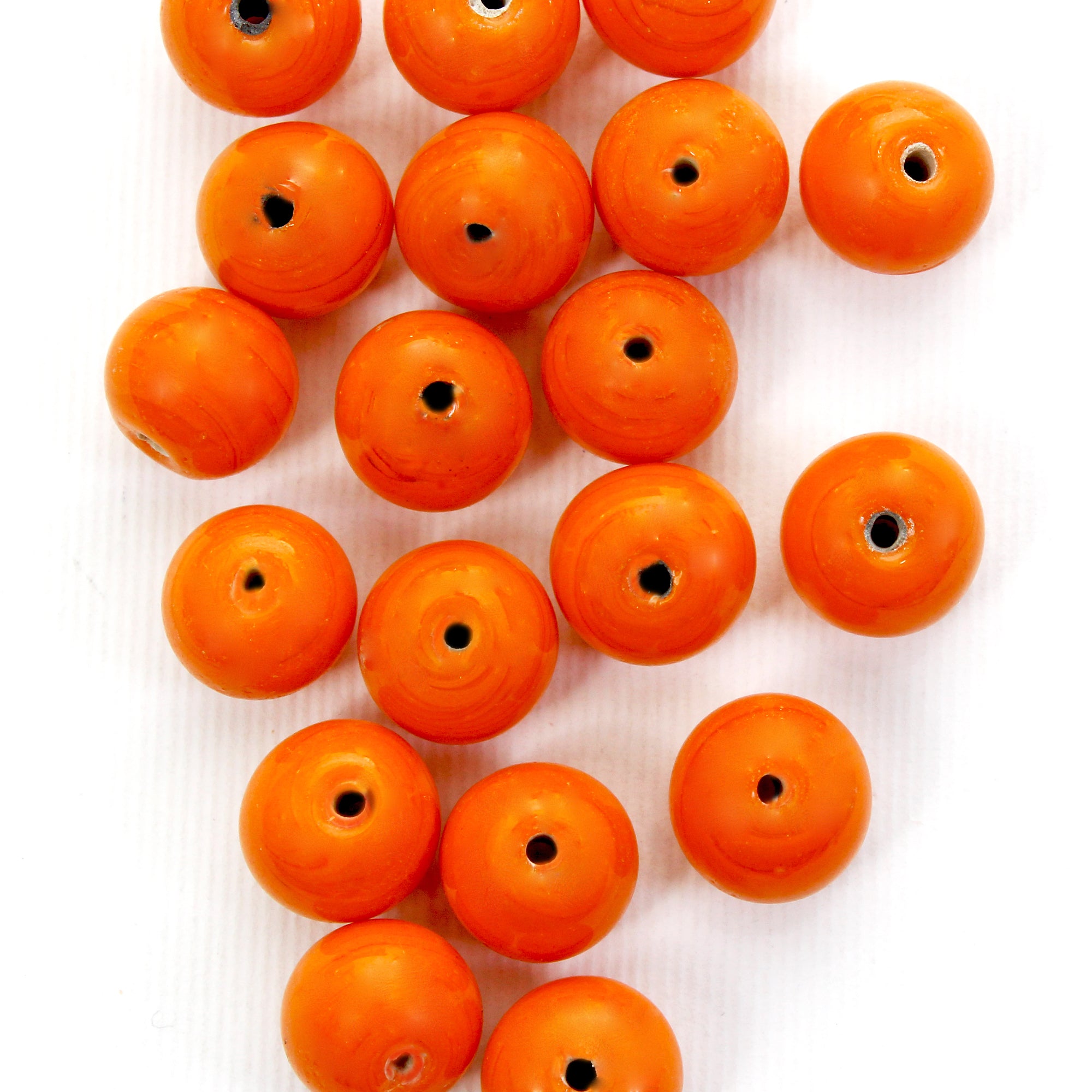 Beads Vivid Orange Round 10Mm X 10Mm 30G Pb Ib