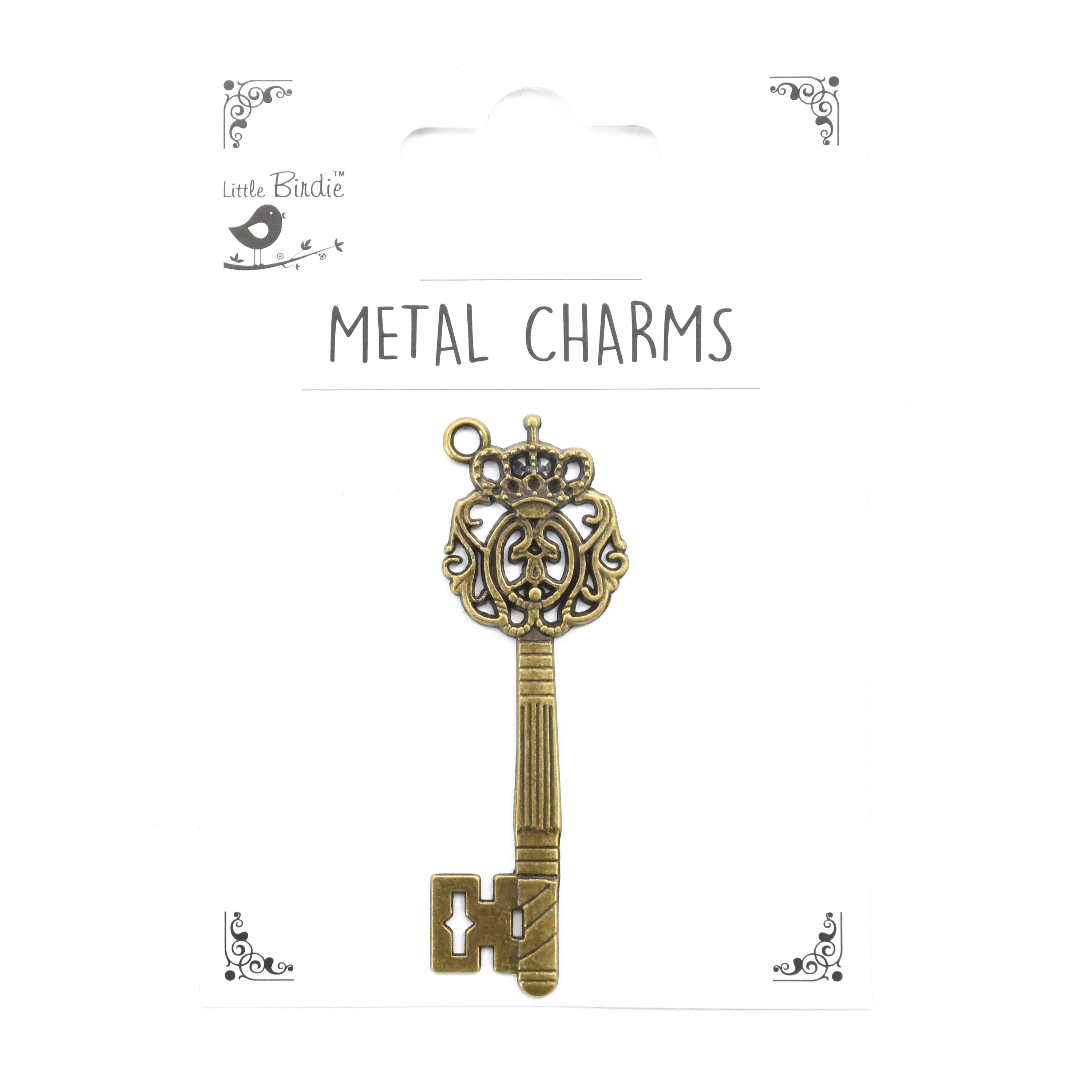 Metal Charms Antique Key 1Pc Pbci Ib