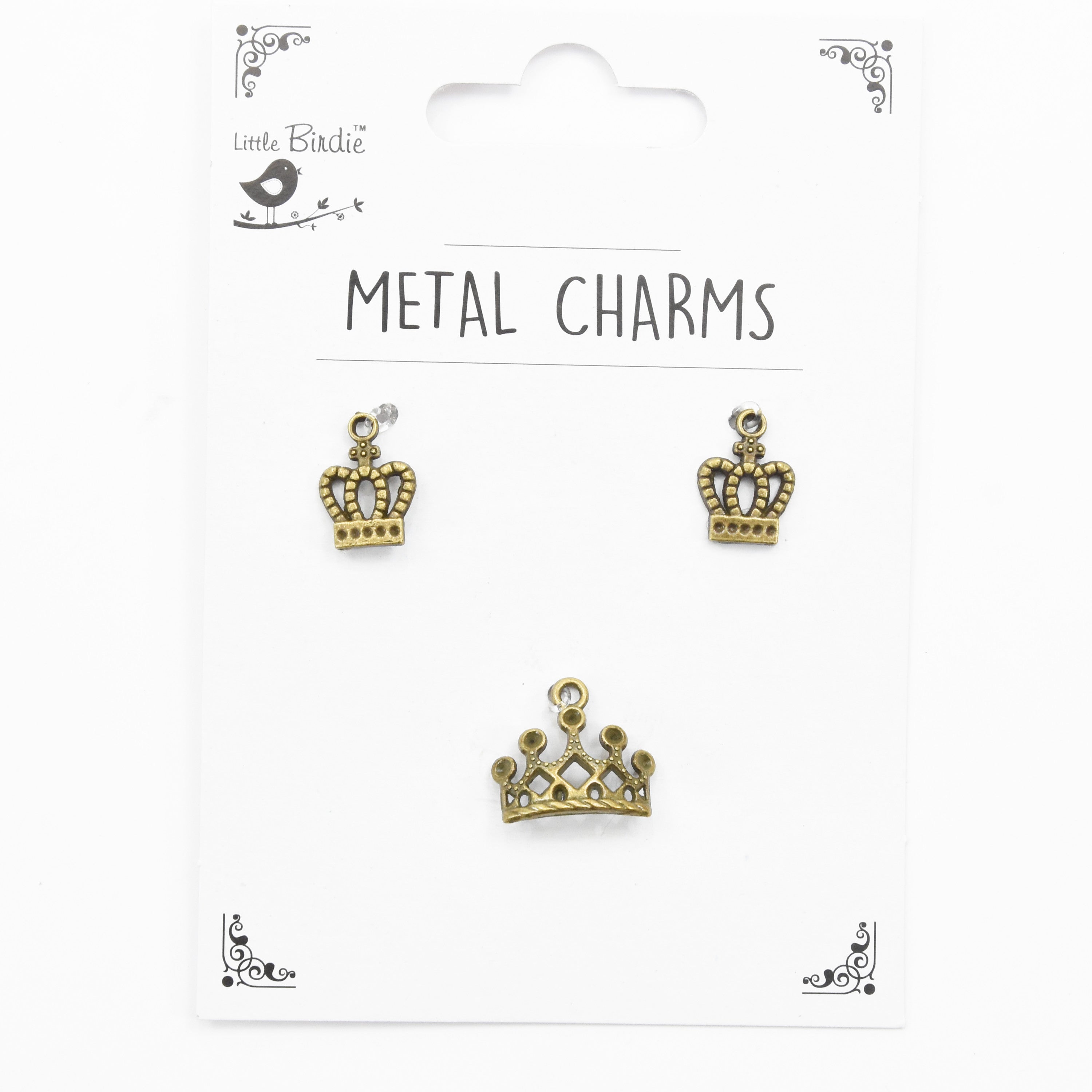 Metal Charms Crown Classics 3Pcs Pbci Ib