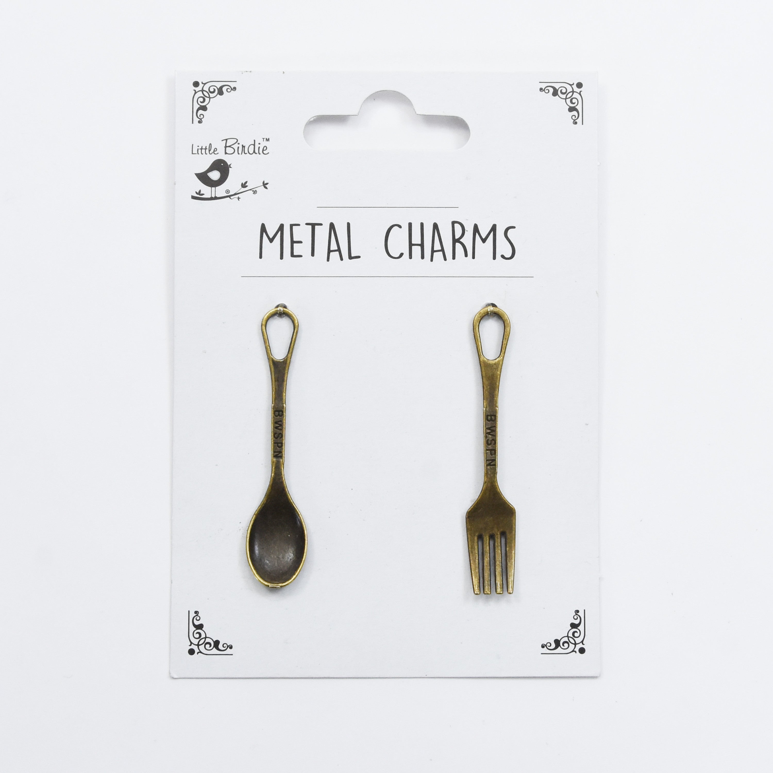 Metal Charms Cutlery 2Pcs Pbci Ib