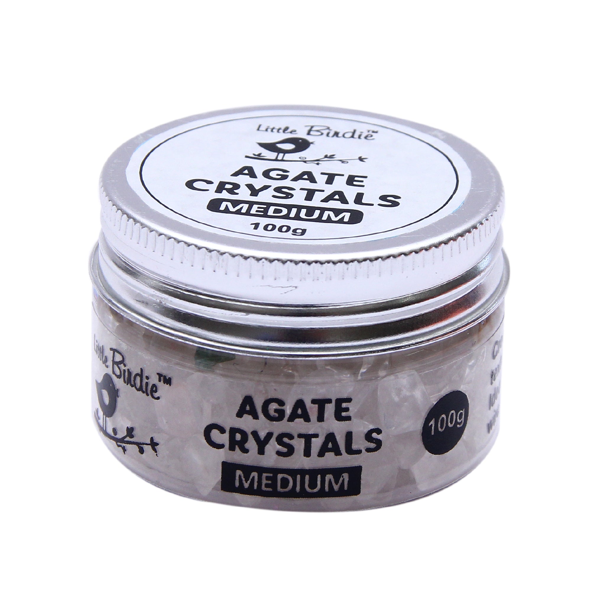 Agate Crystals Medium 100Grams Jar
