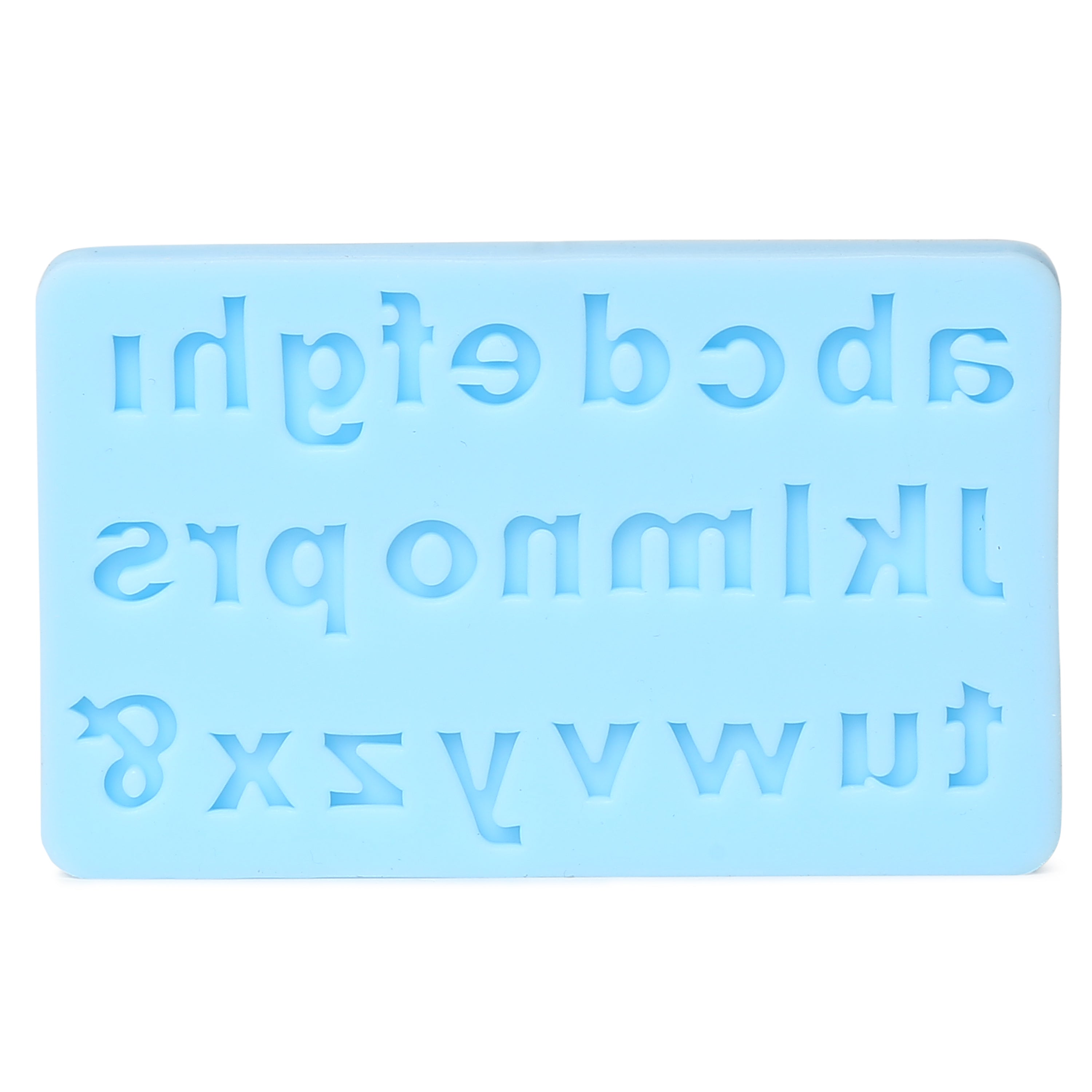 Silicon Mould Lowercase Alphabets 10.3cm X 6.3cm 7mm 1pc