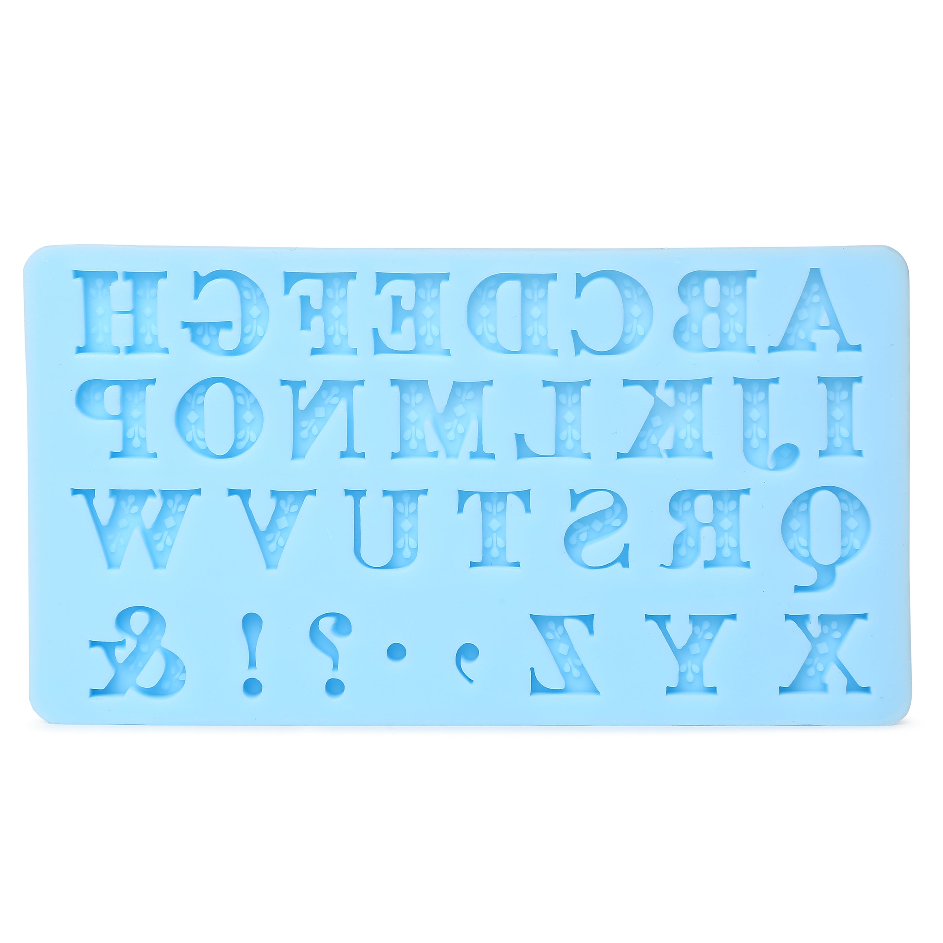 Silicone Mould Uppercase Alphabets 14.8cm X 8cm 9mm1pc