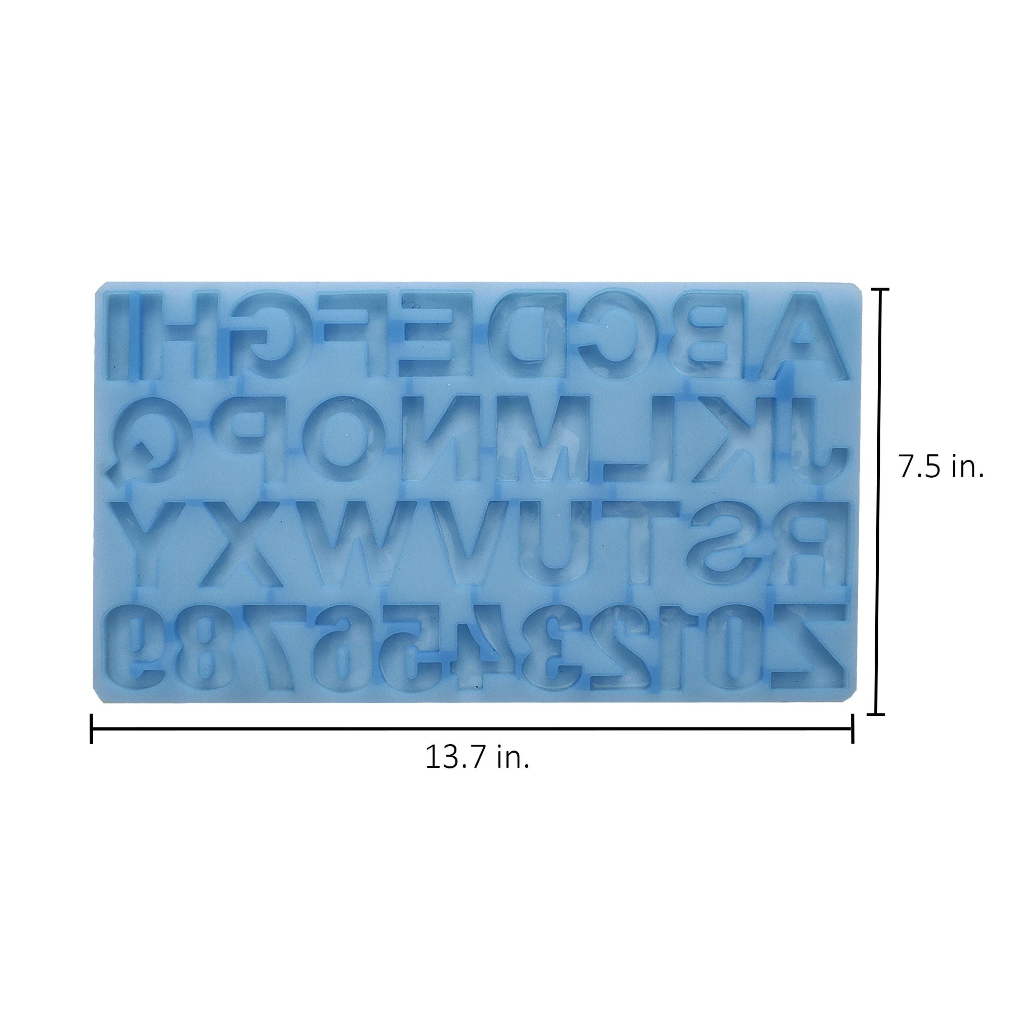 Silicone Mould Alphabets L-13.7 Inch W-7.5 Inch D-5.842Mm 1Pc Ib