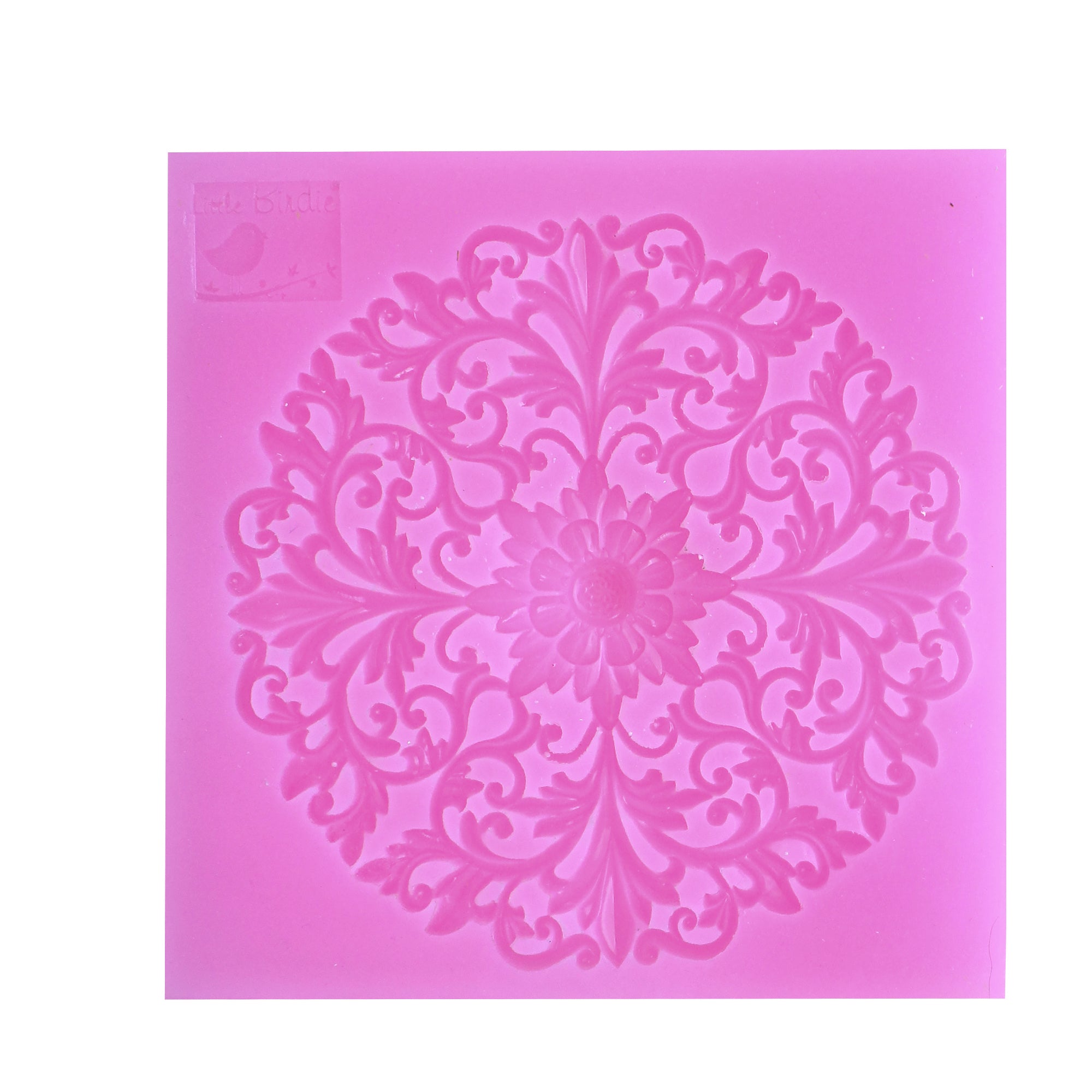 Silicone Mould -Delicate Flora (Width-5.6inch, Length-5.6inch, Depth-15mm), 1pc