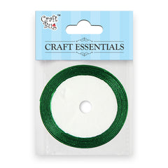 Satin Ribbons - 6mm Width - Emerald Green - 9mtr