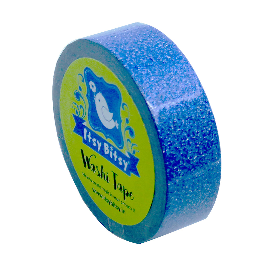 Washi Tape - Glittery Cobalt, 15mmx10m 1pc – Itsy Bitsy