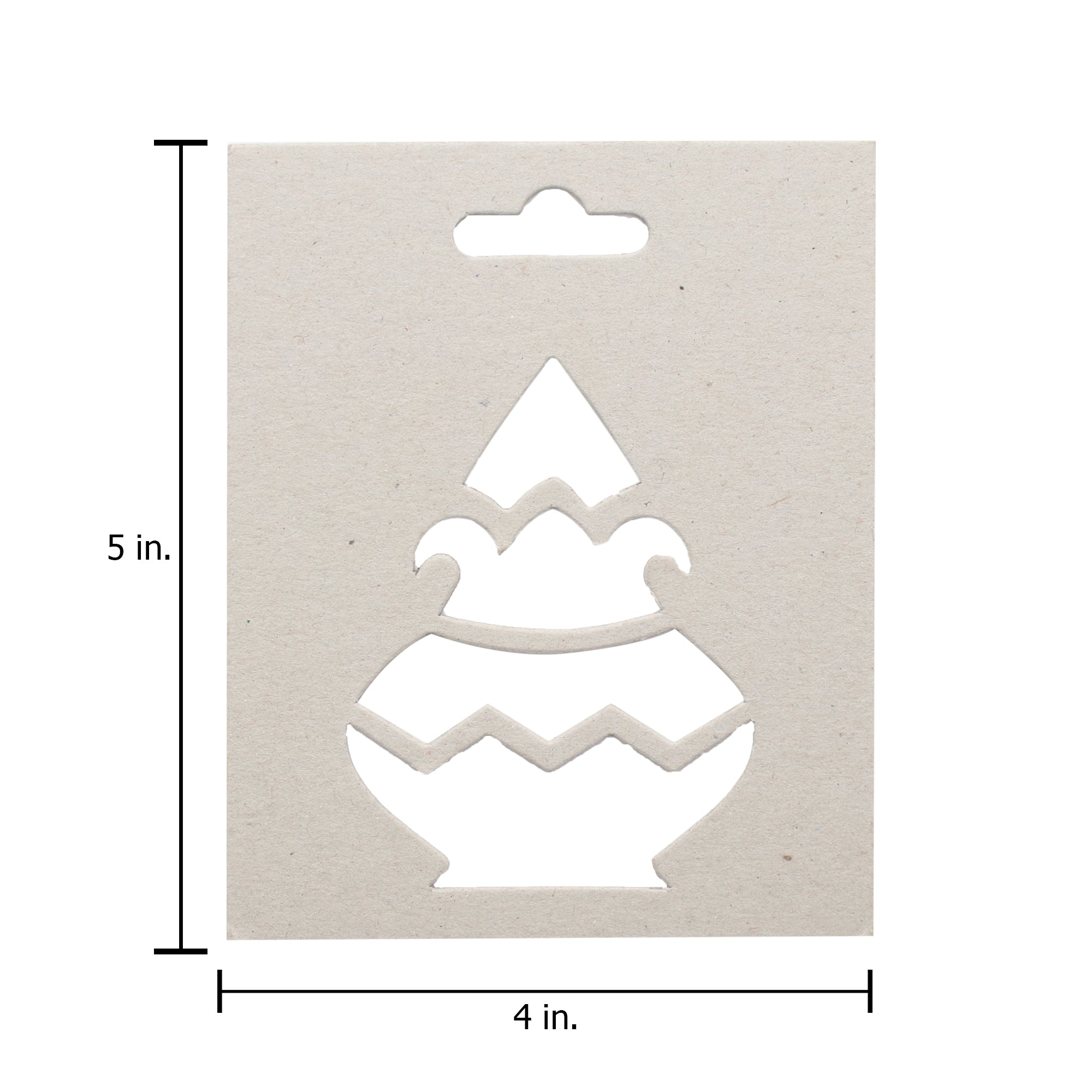 Chipboard Stencil - Kalasha 4 X 5 inch, 1Pk