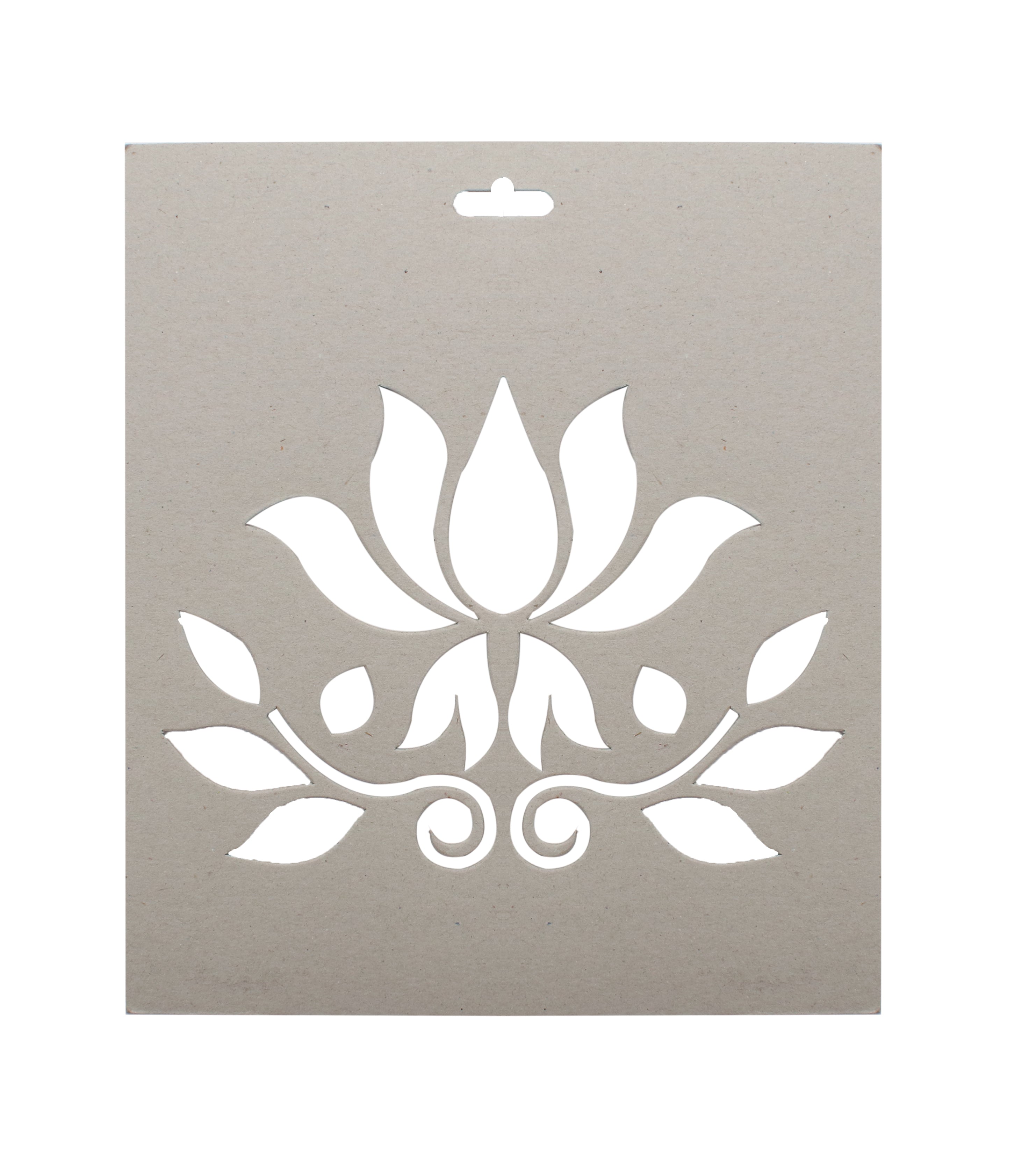 Stencil - Lotus W/Leaves 8 X 9 inch