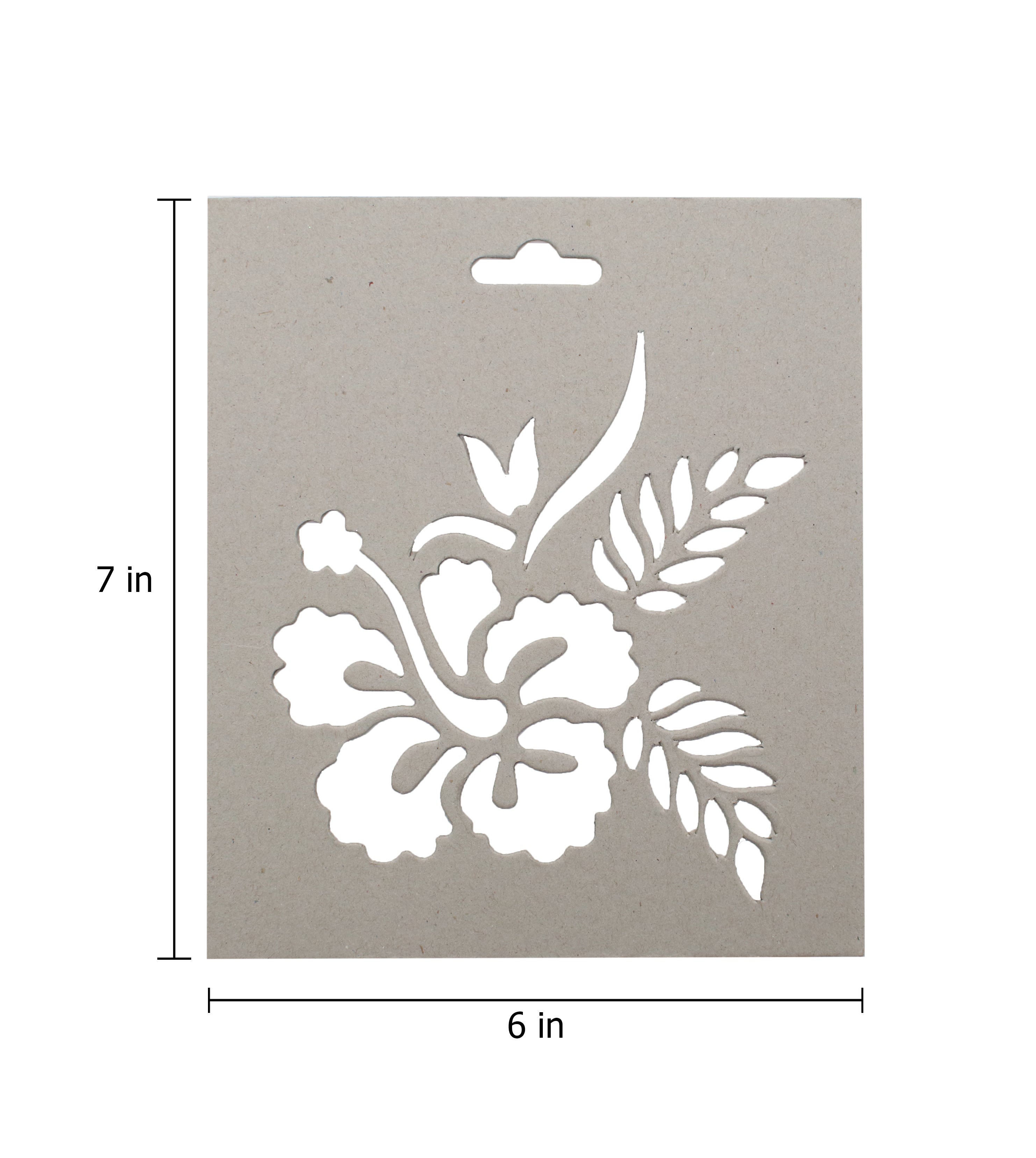 Stencil- Hibiscus, 6 X 7 inch
