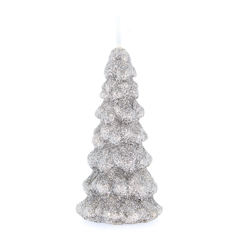 Christmas Decoration Hanging- Glitter X-Mas Tree Silver