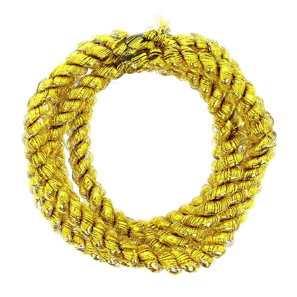 Christmas Decoration Tinsel Rope- Gold